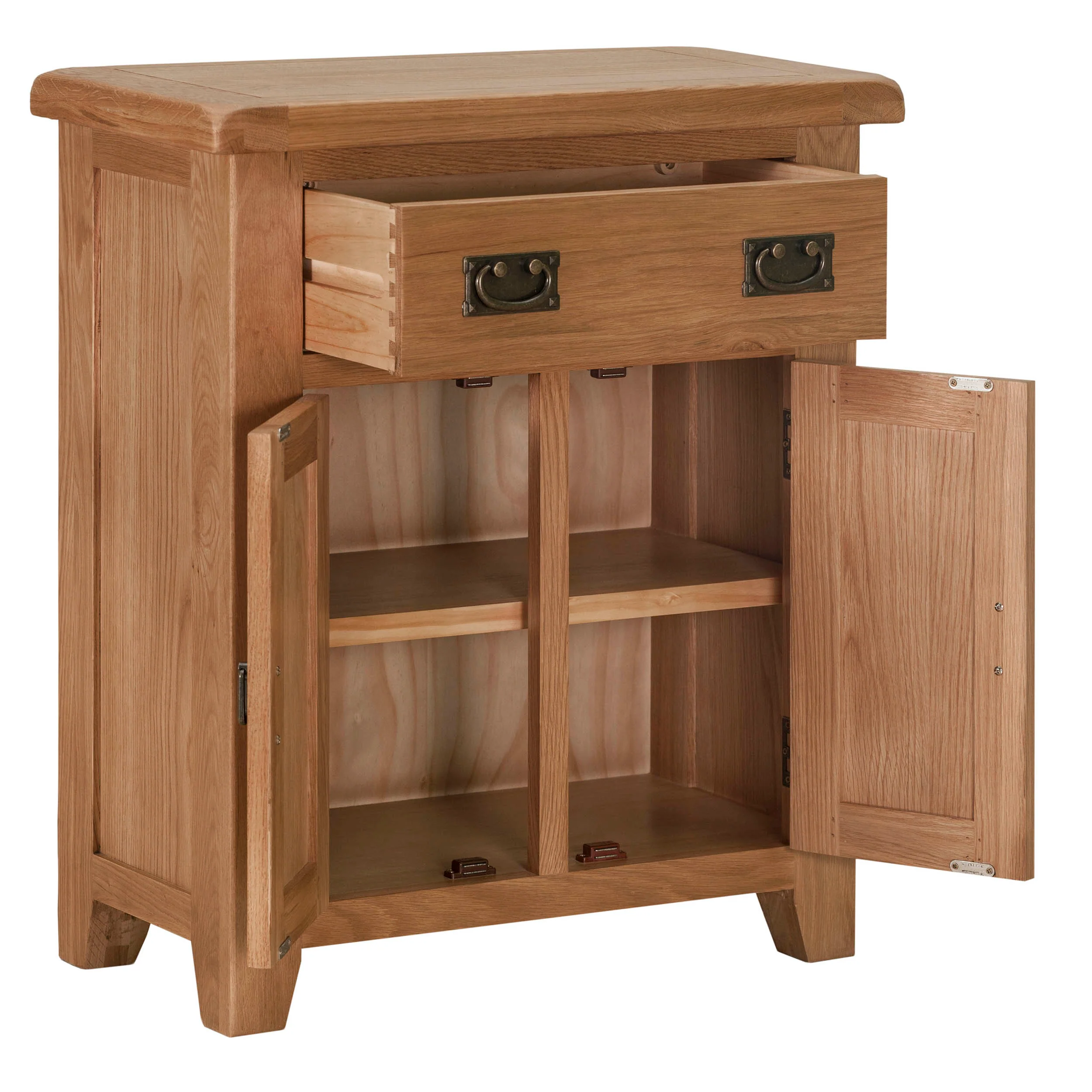 Cambridge Oak Small 1 Drawer 2 Door Sideboard - Image 5