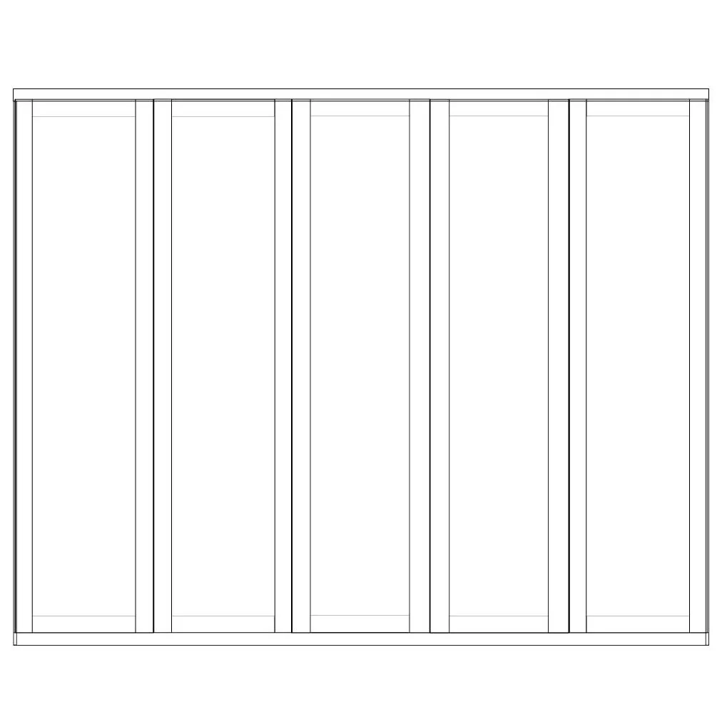 Cambridge Wiemann 5 Door Wardrobe - Image 5