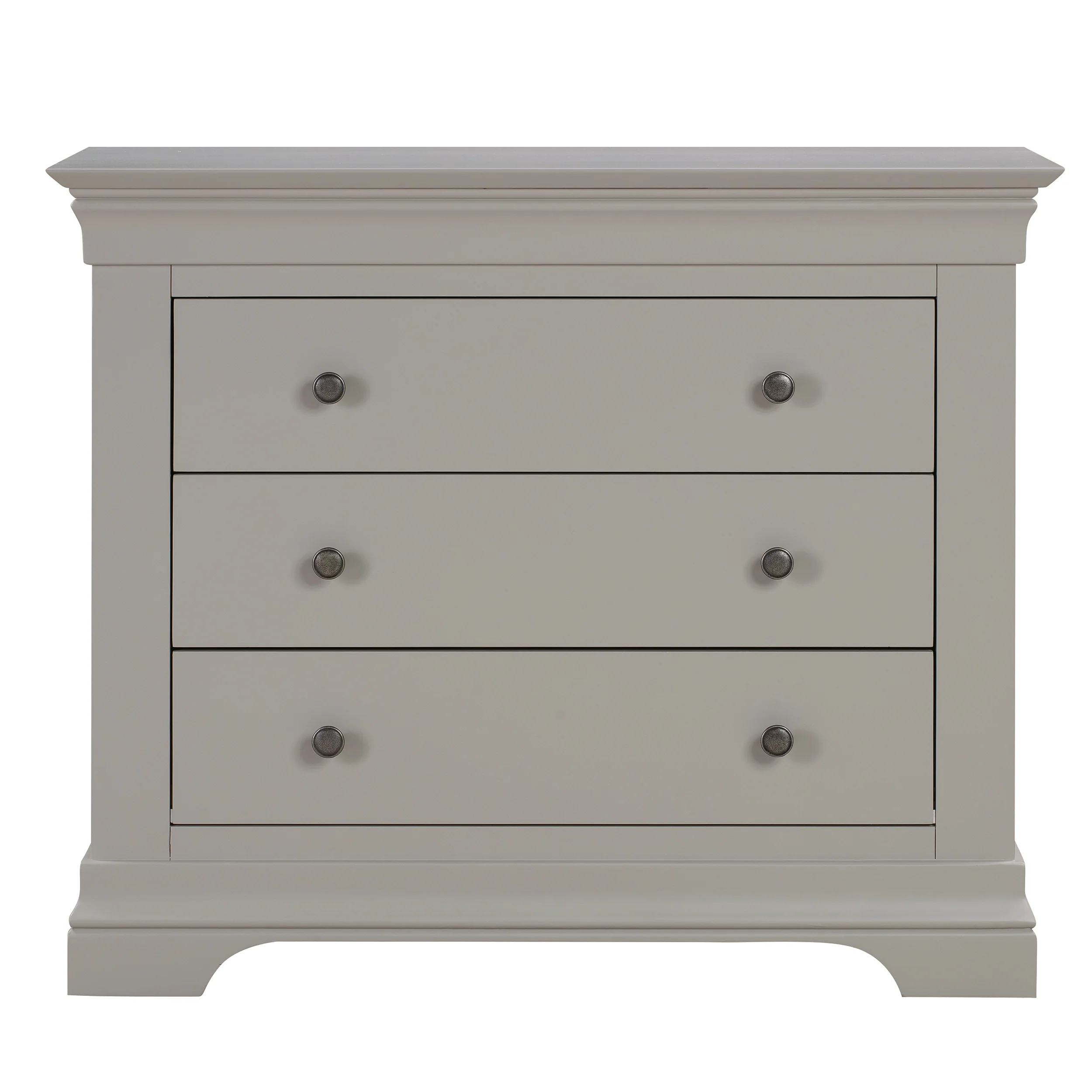 Chantilly Pebble Grey 3 Drawer Chest - Image 4