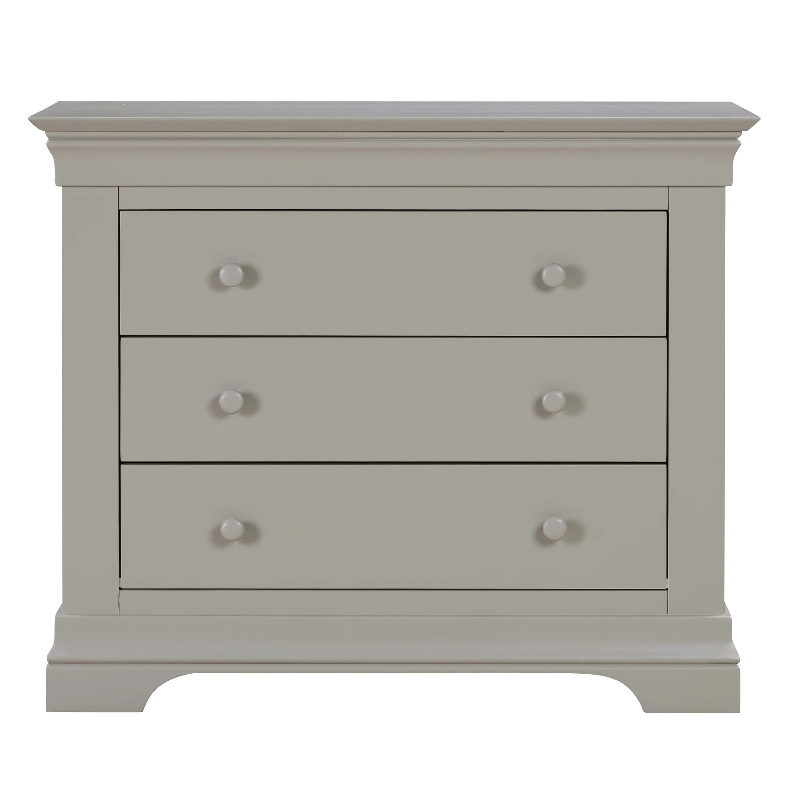 Chantilly Pebble Grey 3 Drawer Chest - Image 5