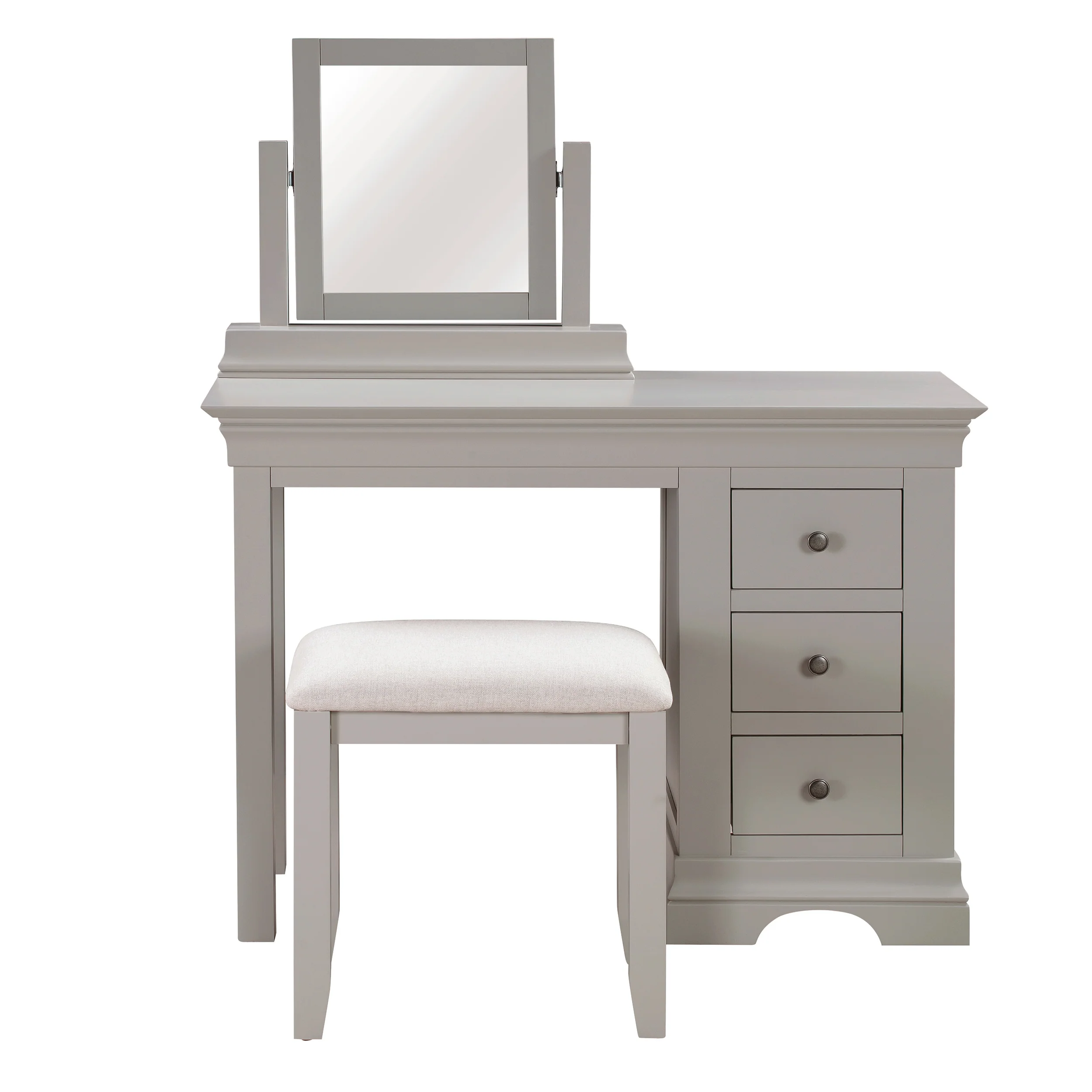 Chantilly Pebble Grey Dressing Table - Image 3