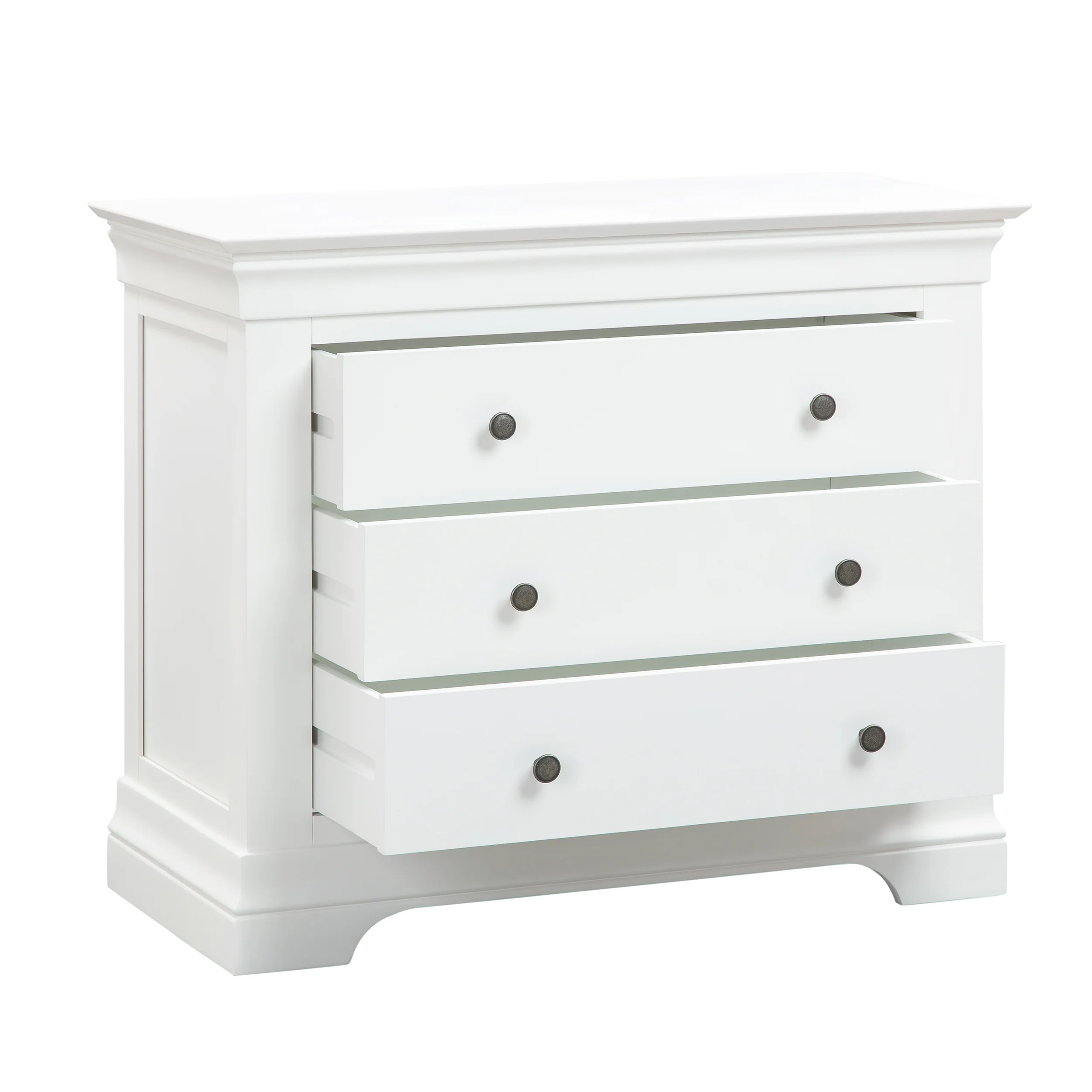 Chantilly Warm White 3 Drawer Chest - Image 4