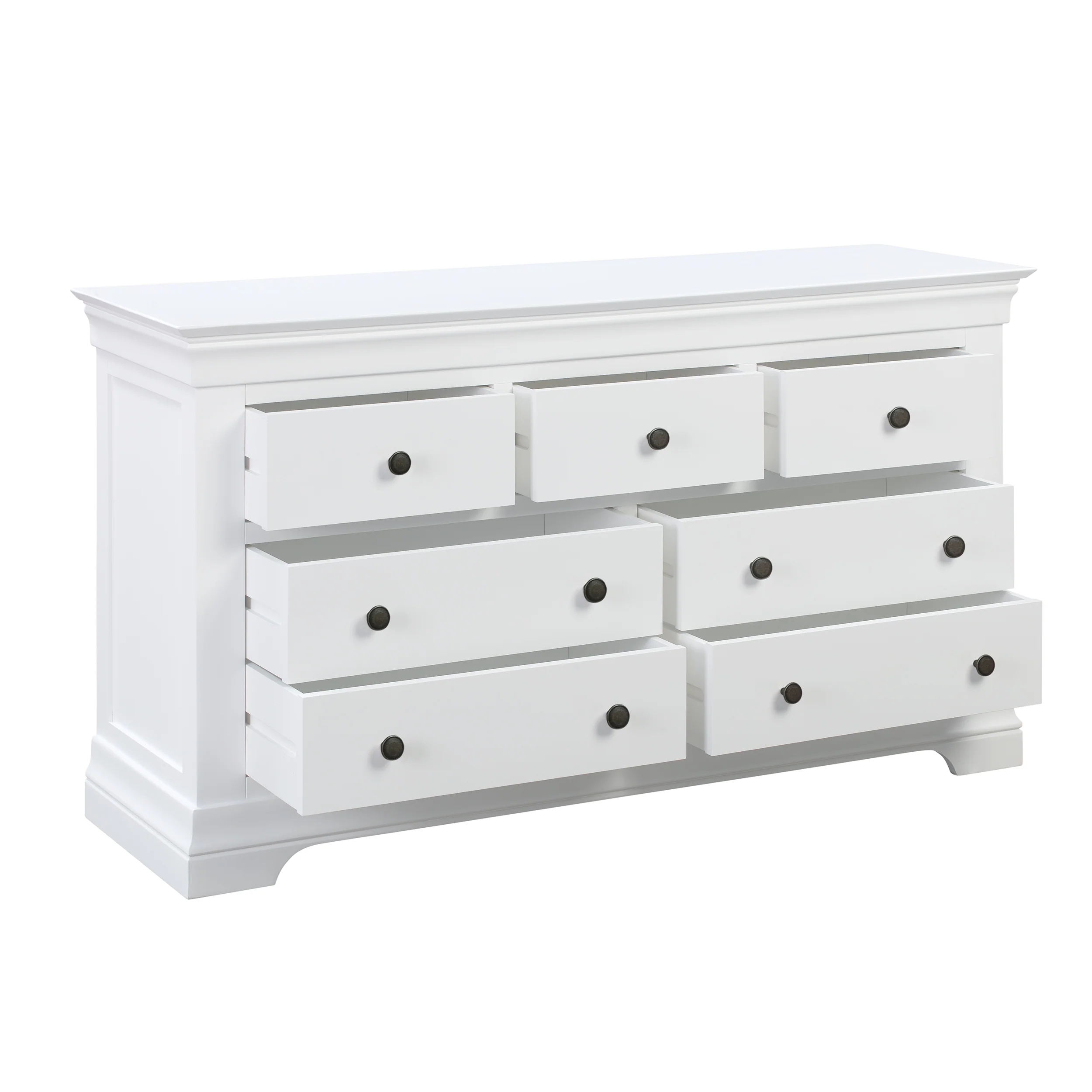 Chantilly Warm White 3 Over 4 Chest Of Drawers - Image 4