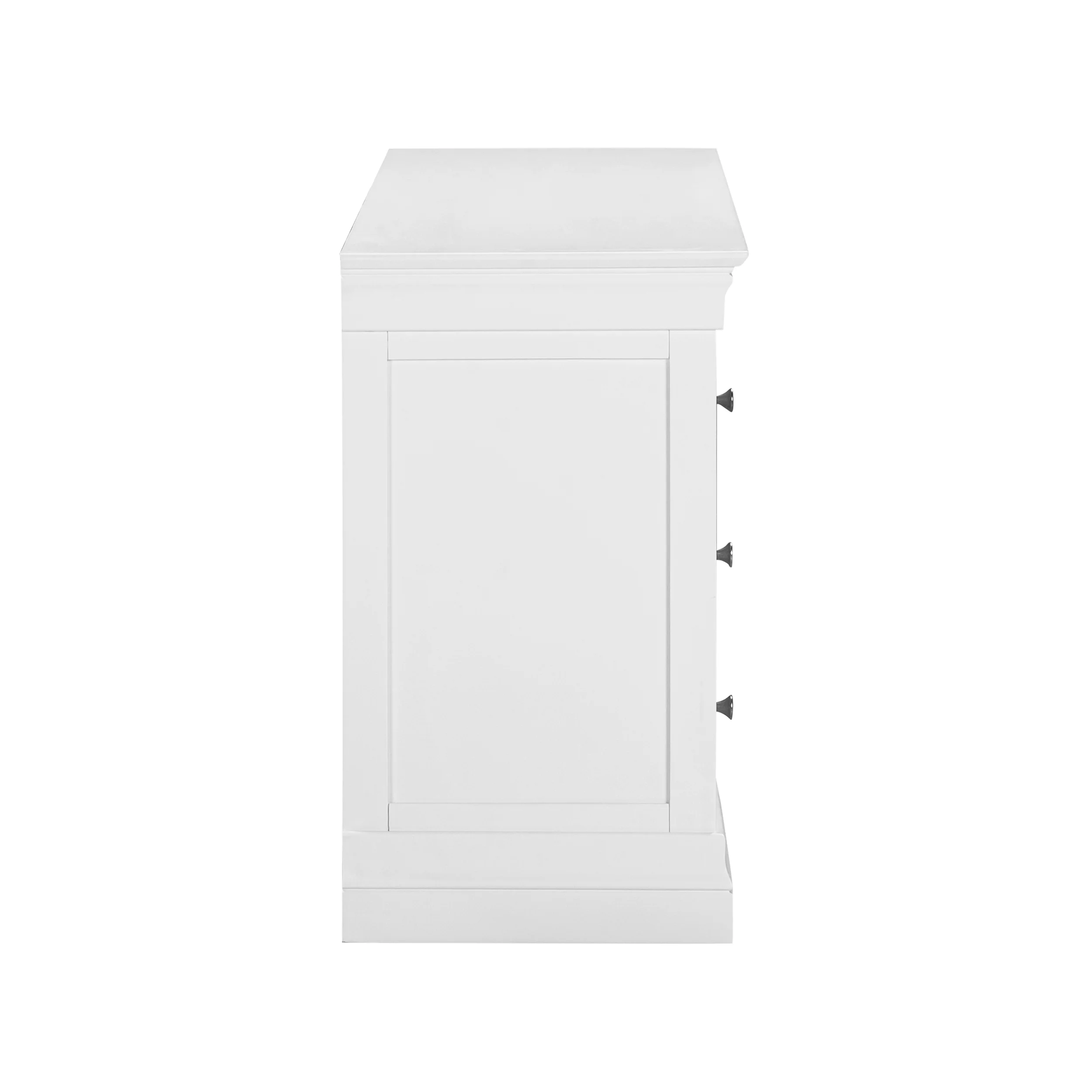 Chantilly Warm White Double Pedestal Dressing Table - Image 4