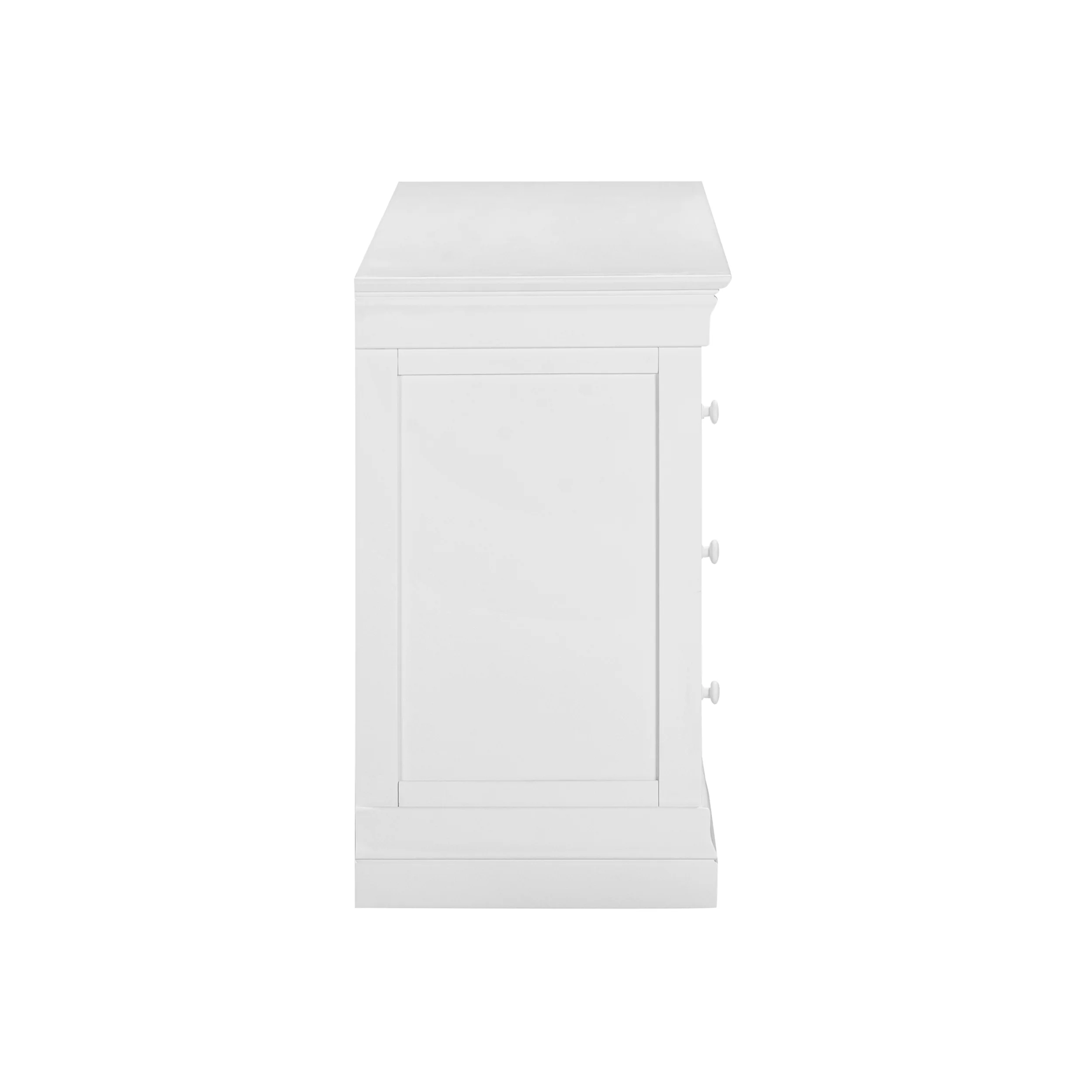 Chantilly Warm White Double Pedestal Dressing Table - Image 8