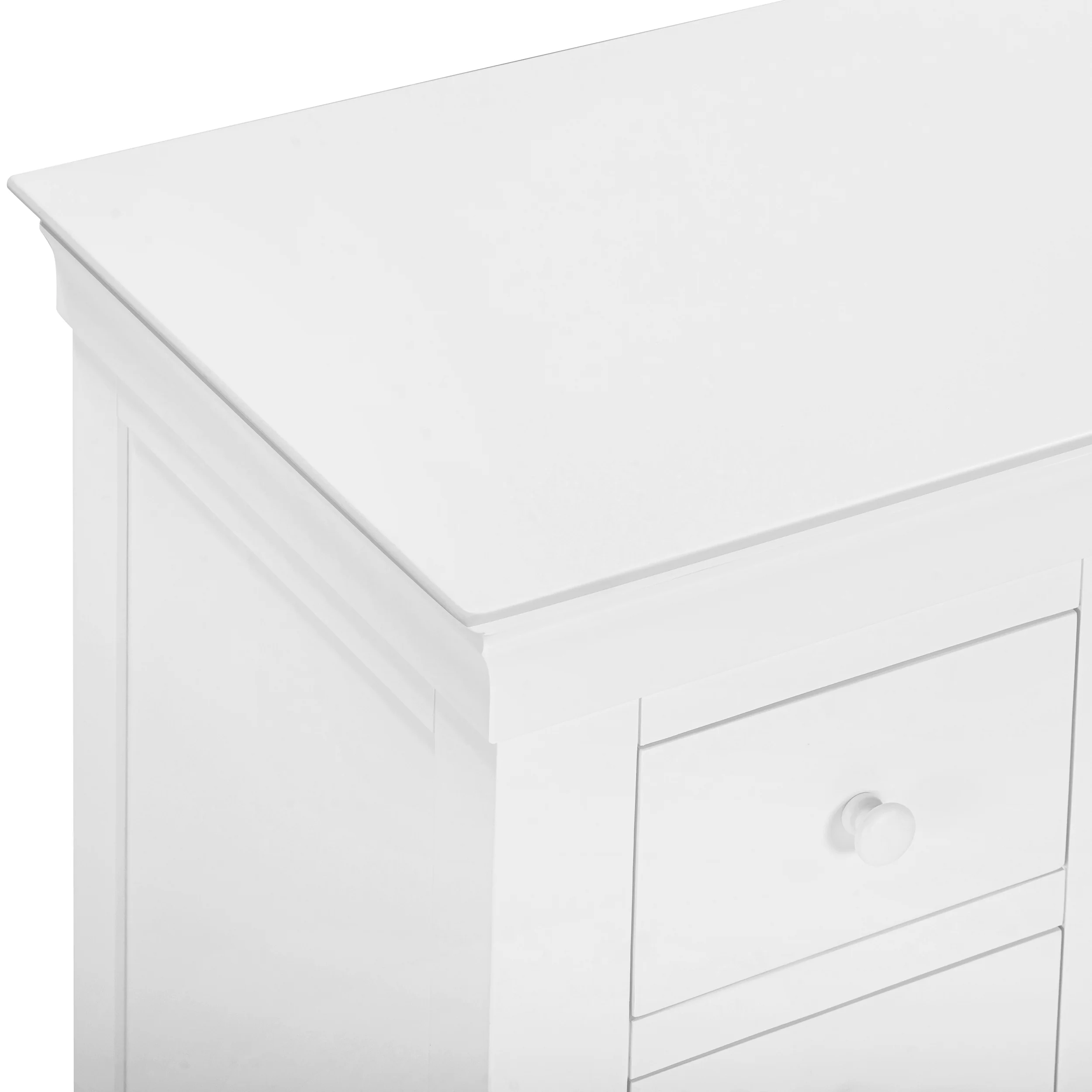 Chantilly Warm White Double Pedestal Dressing Table - Image 9