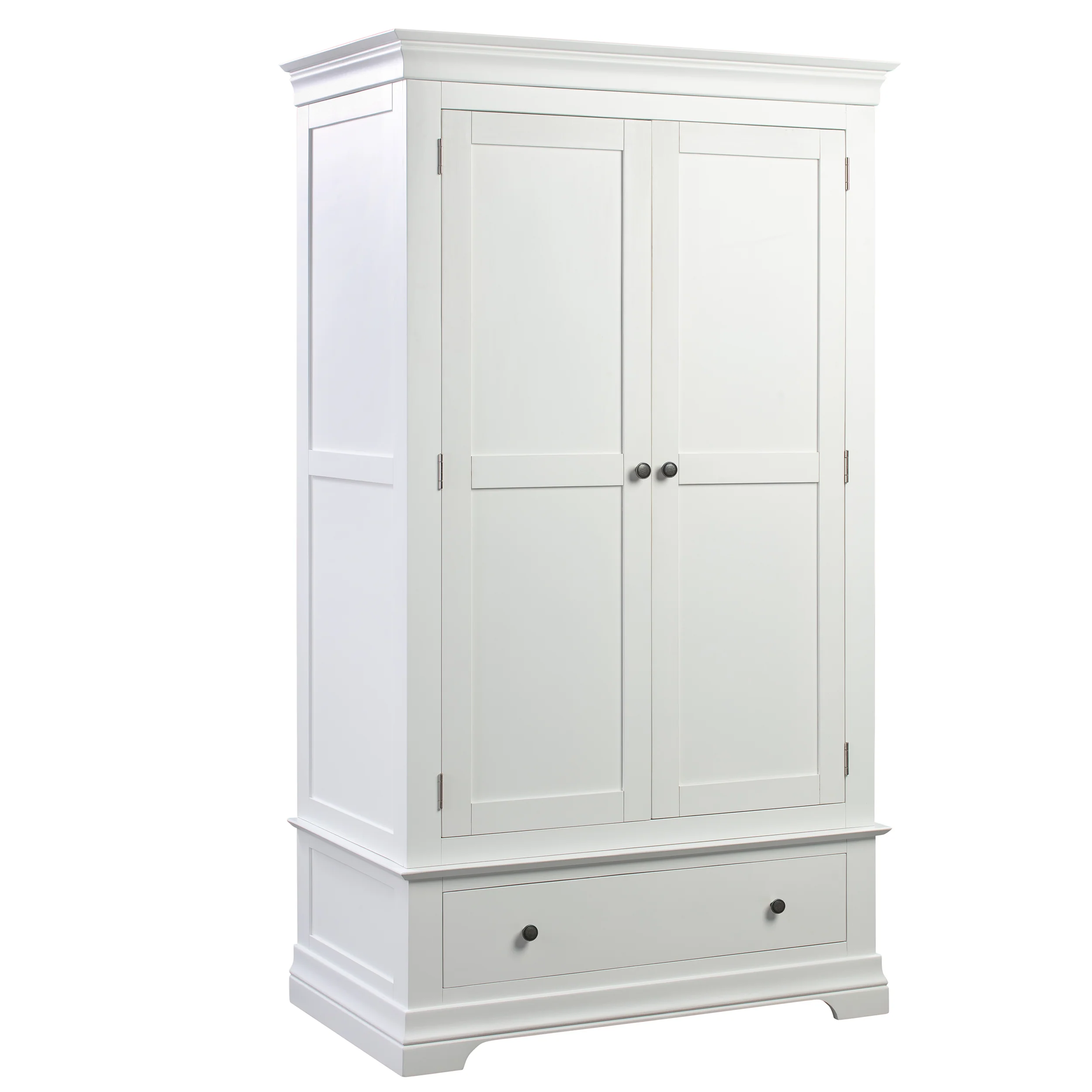 Chantilly Warm White Gents Single Shelf Wardrobe - Image 3