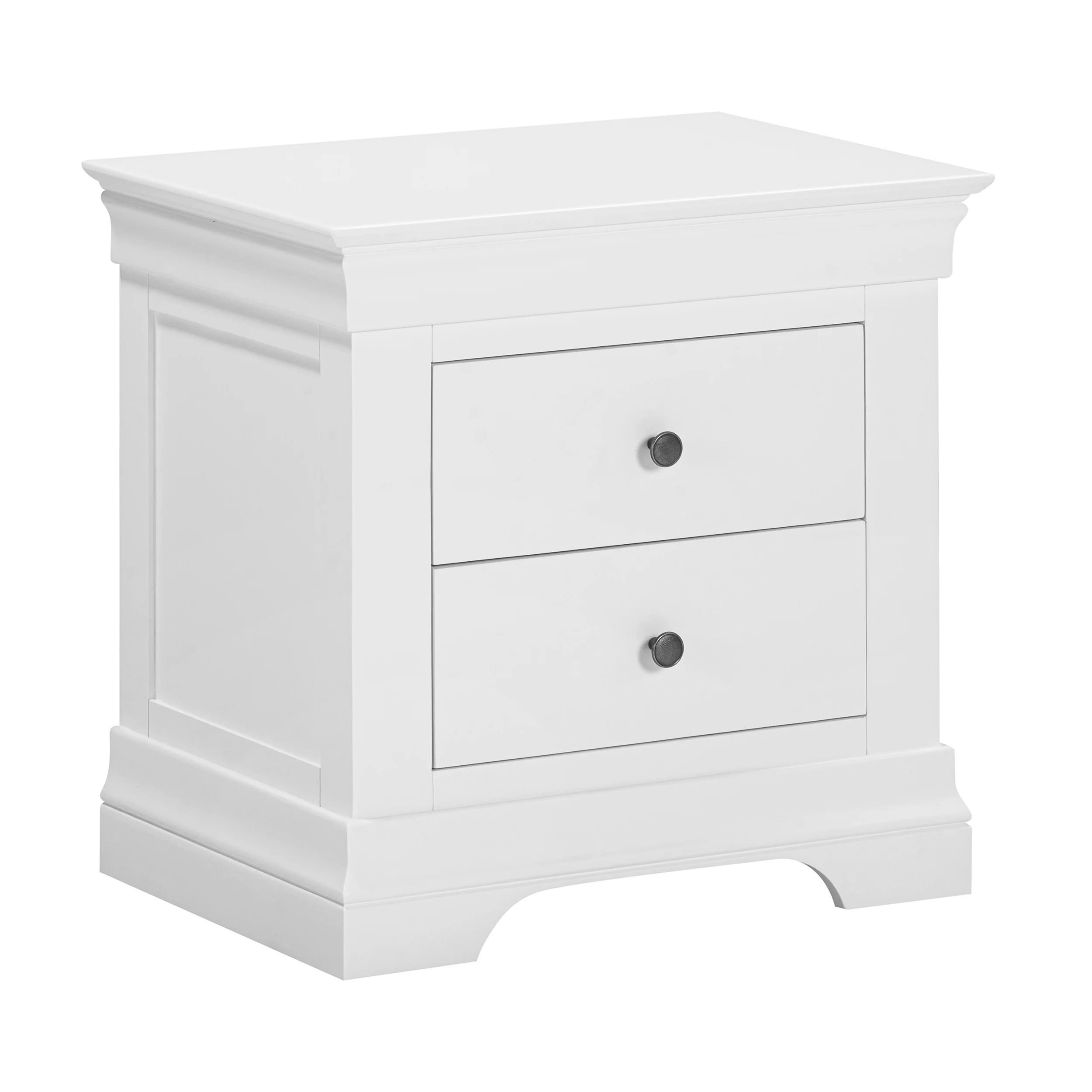 Chantilly Warm White Jumbo Bedside Table - Image 3
