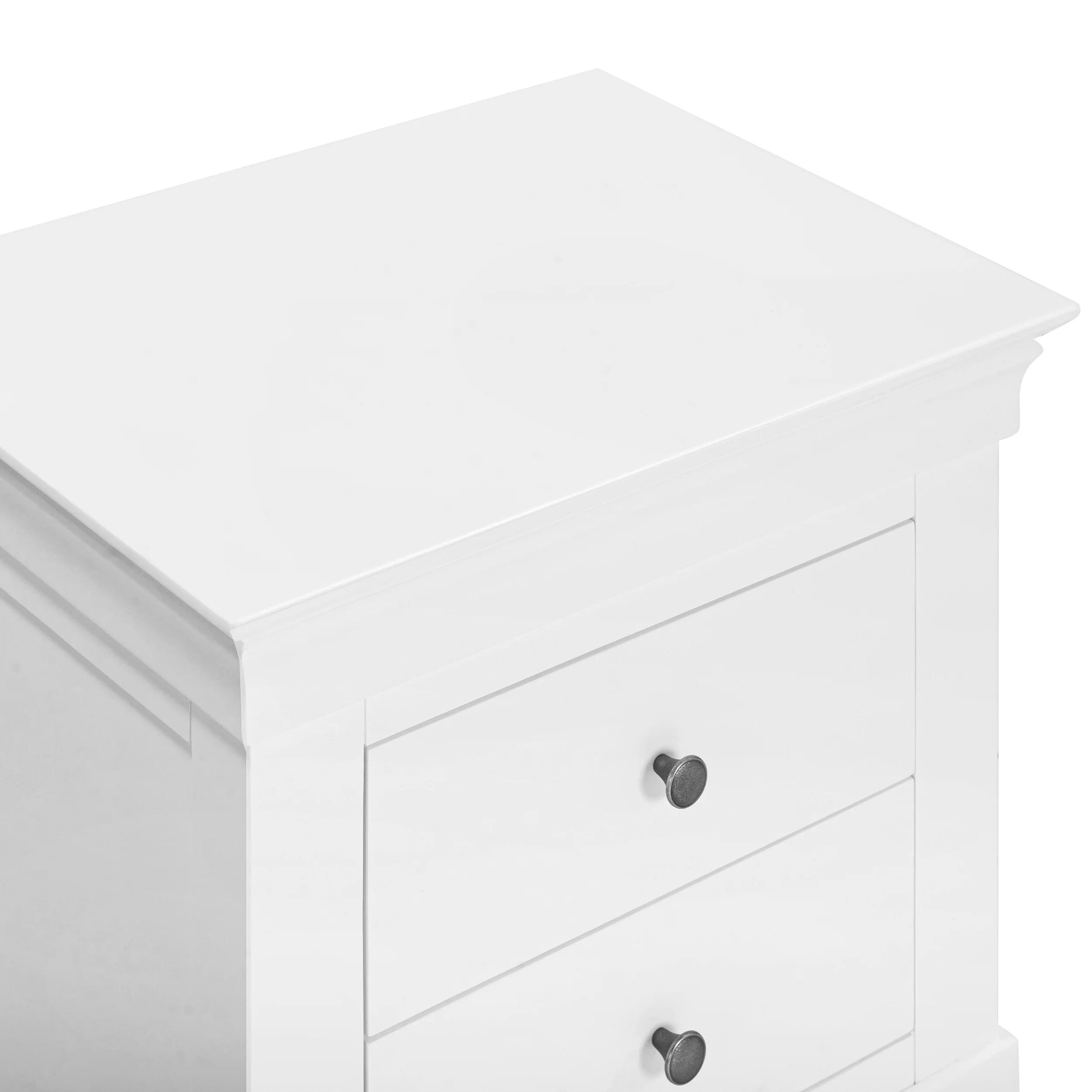 Chantilly Warm White Jumbo Bedside Table - Image 5