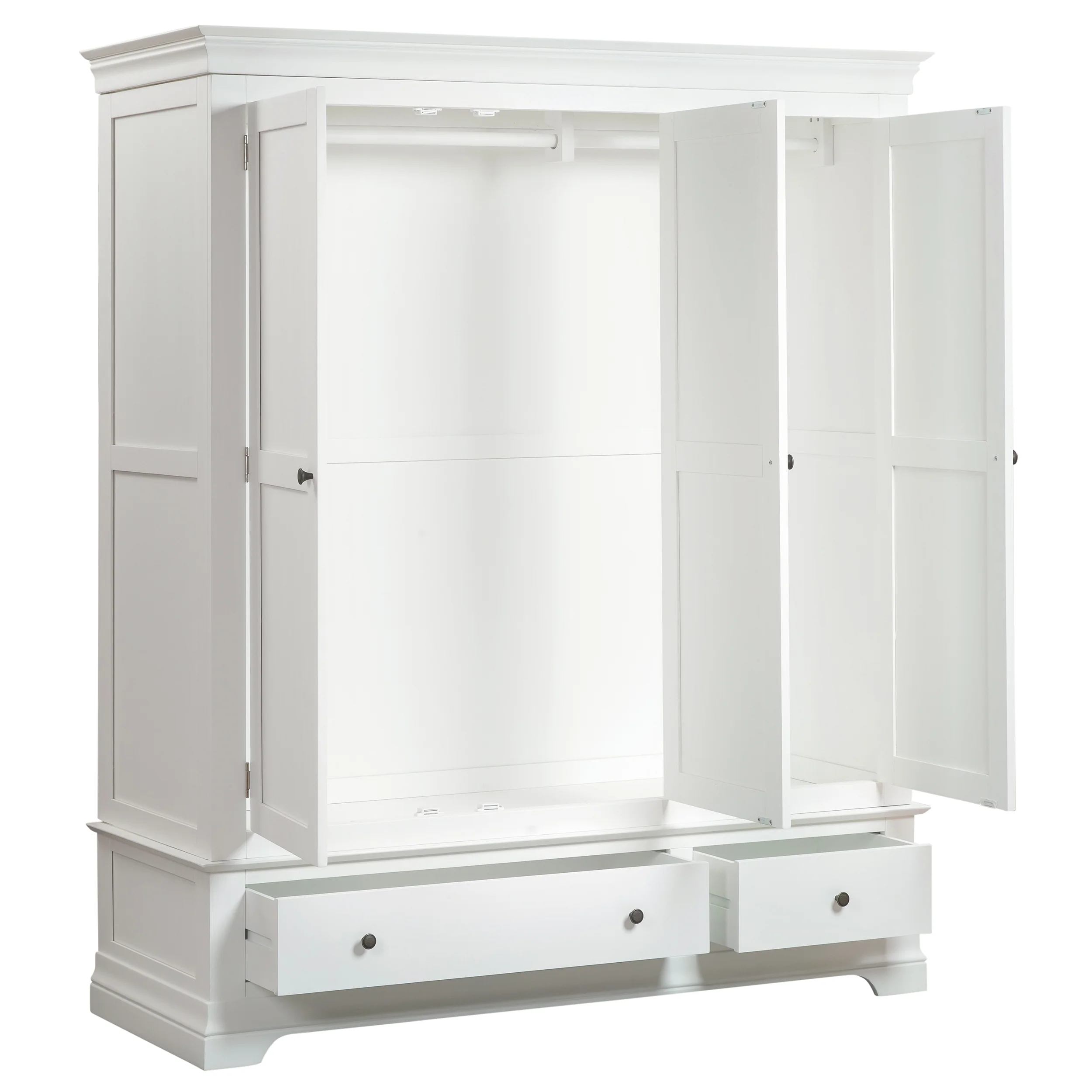 Chantilly Warm White Triple Wardrobe - Image 4