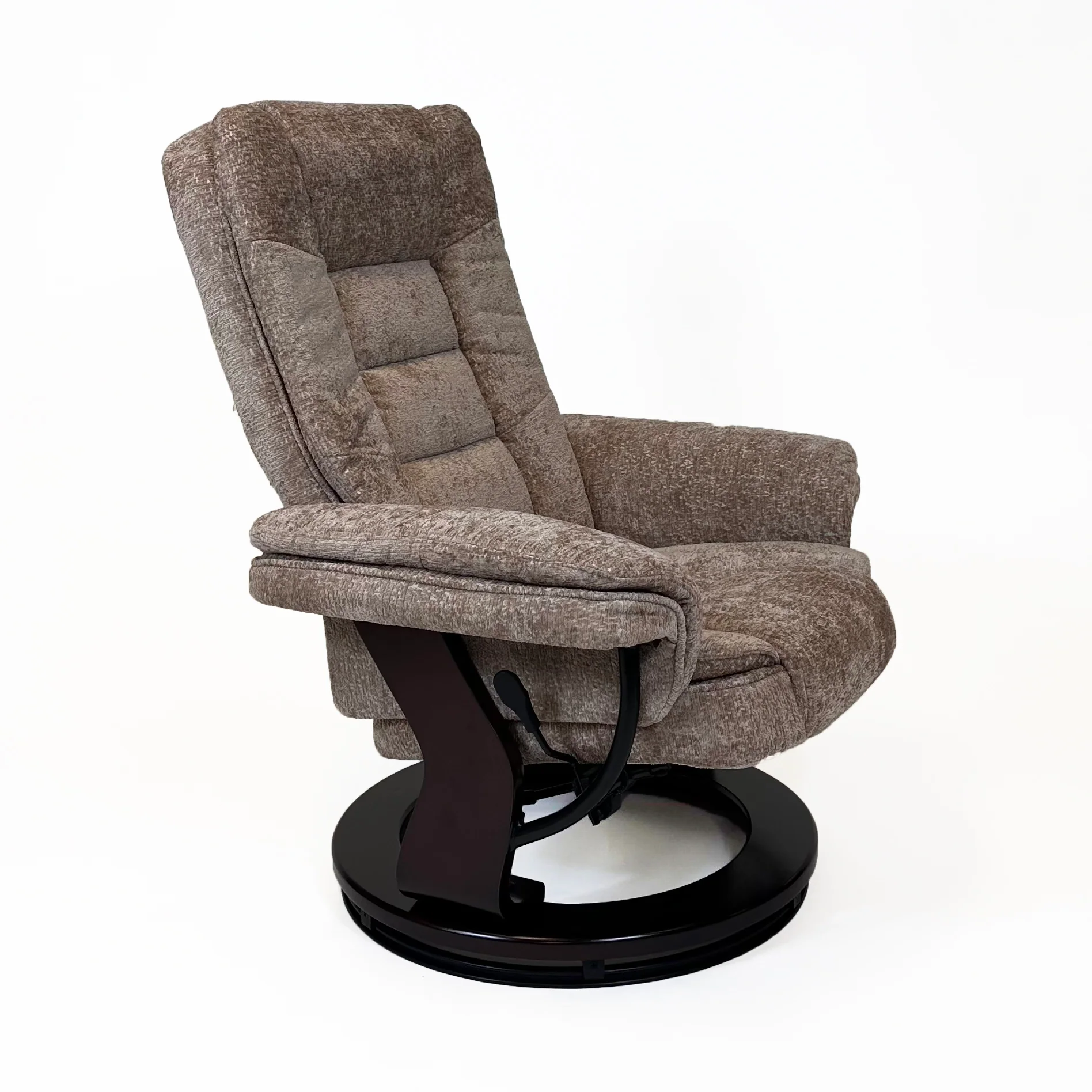 Charlton Swivel Recliner & Footstool | Khaki - Image 3