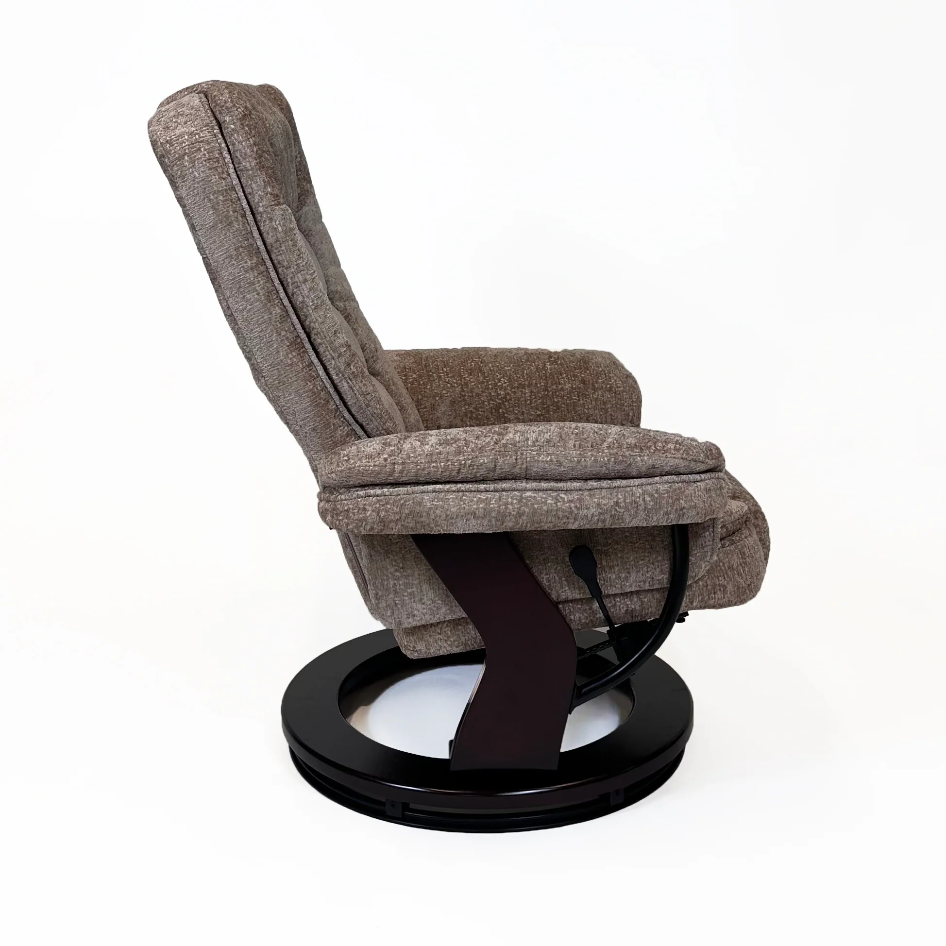 Charlton Swivel Recliner & Footstool | Khaki - Image 4