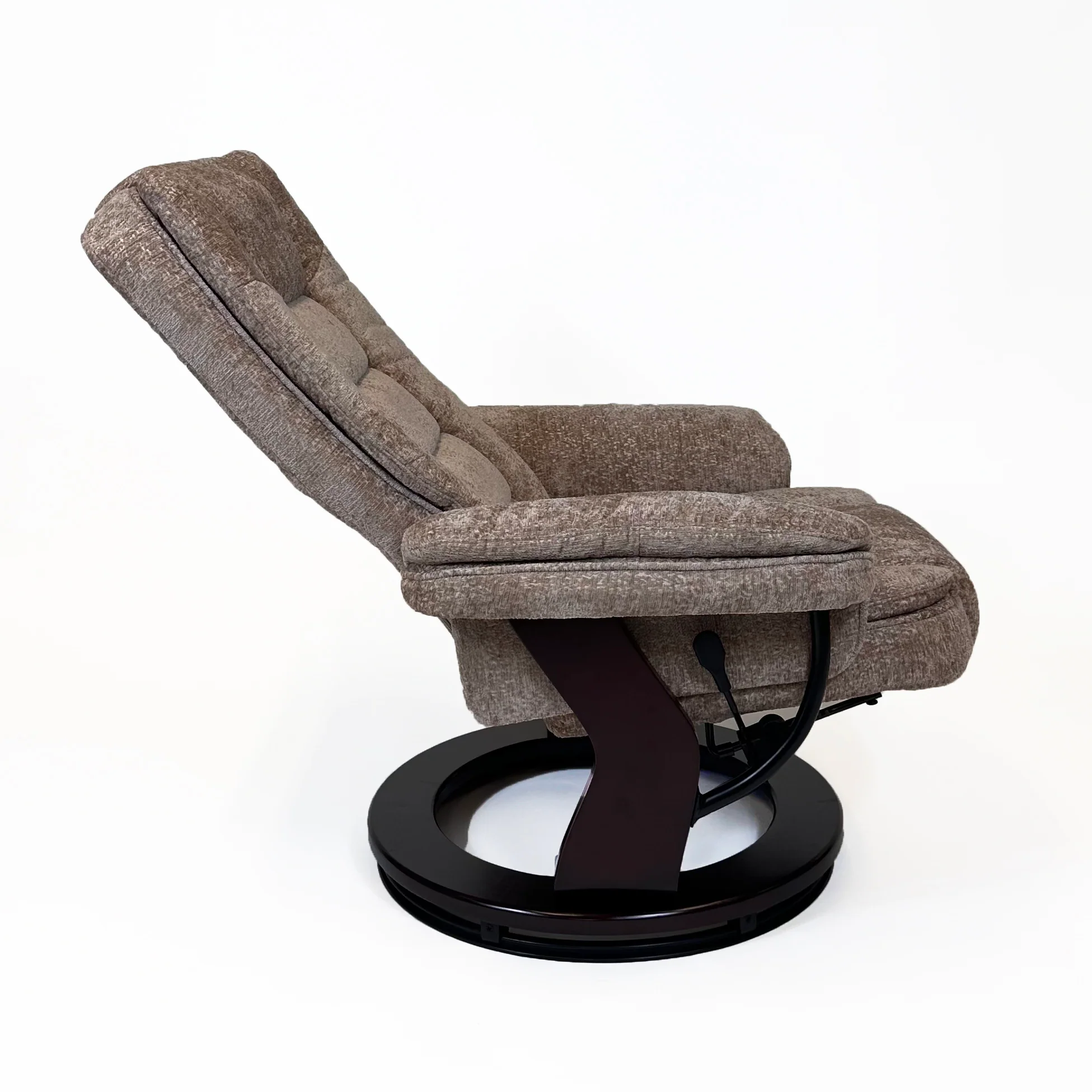 Charlton Swivel Recliner & Footstool | Khaki - Image 5