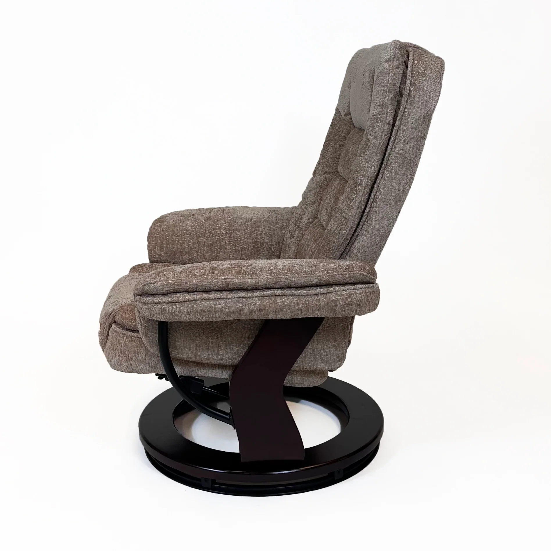 Charlton Swivel Recliner & Footstool | Khaki - Image 6