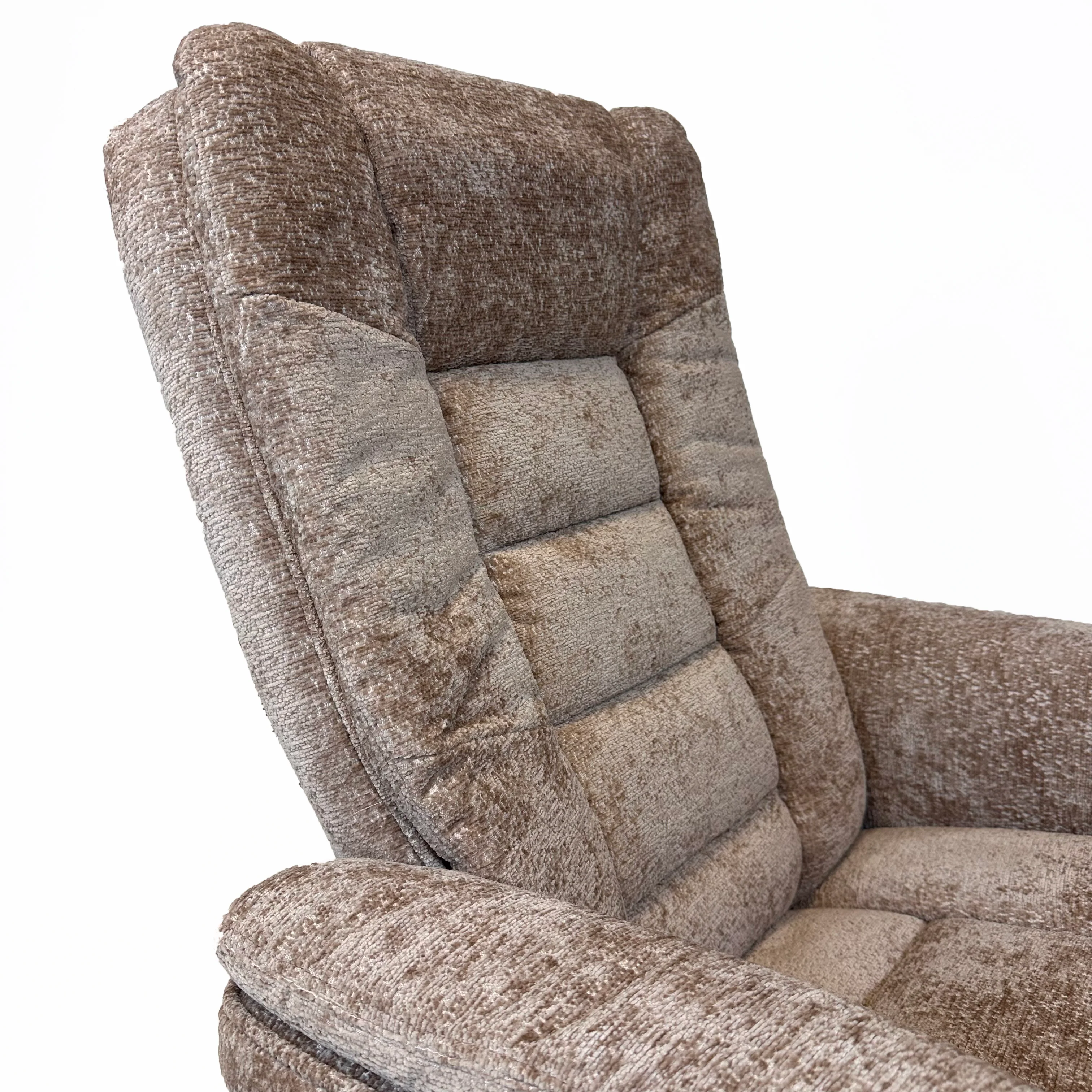 Charlton Swivel Recliner & Footstool | Khaki - Image 9