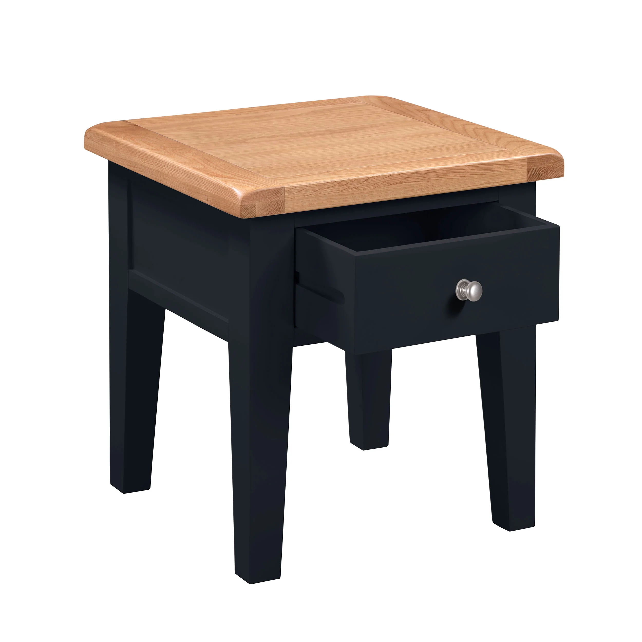 Chatsworth Blue Painted Oak Side Table- Grade B - Image 3