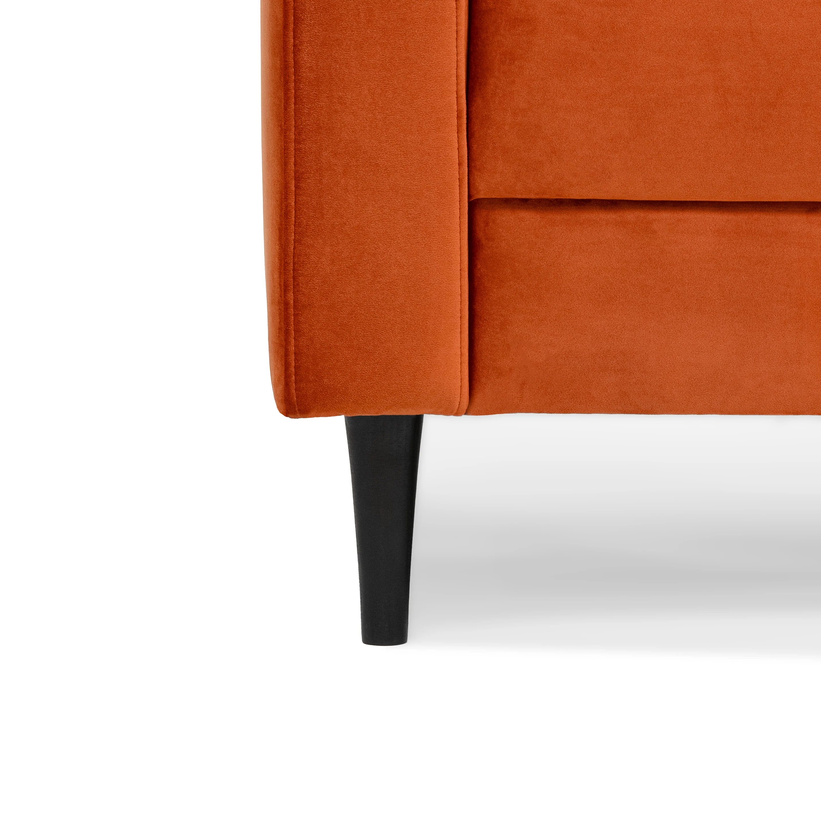 Chelsea Velvet Rust 3 Seater Sofa - Image 6