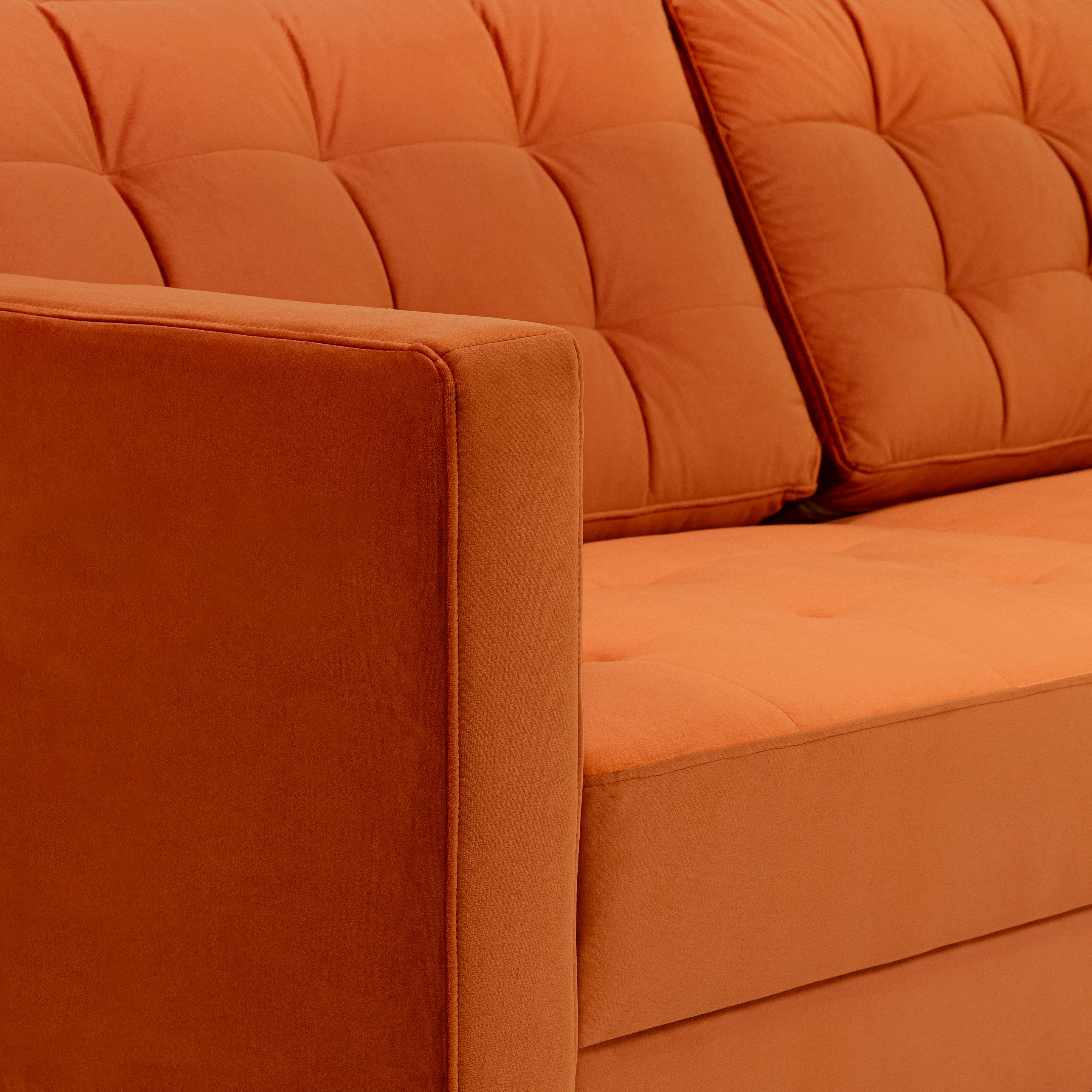 Chelsea Velvet Rust 3 Seater Sofa - Image 7