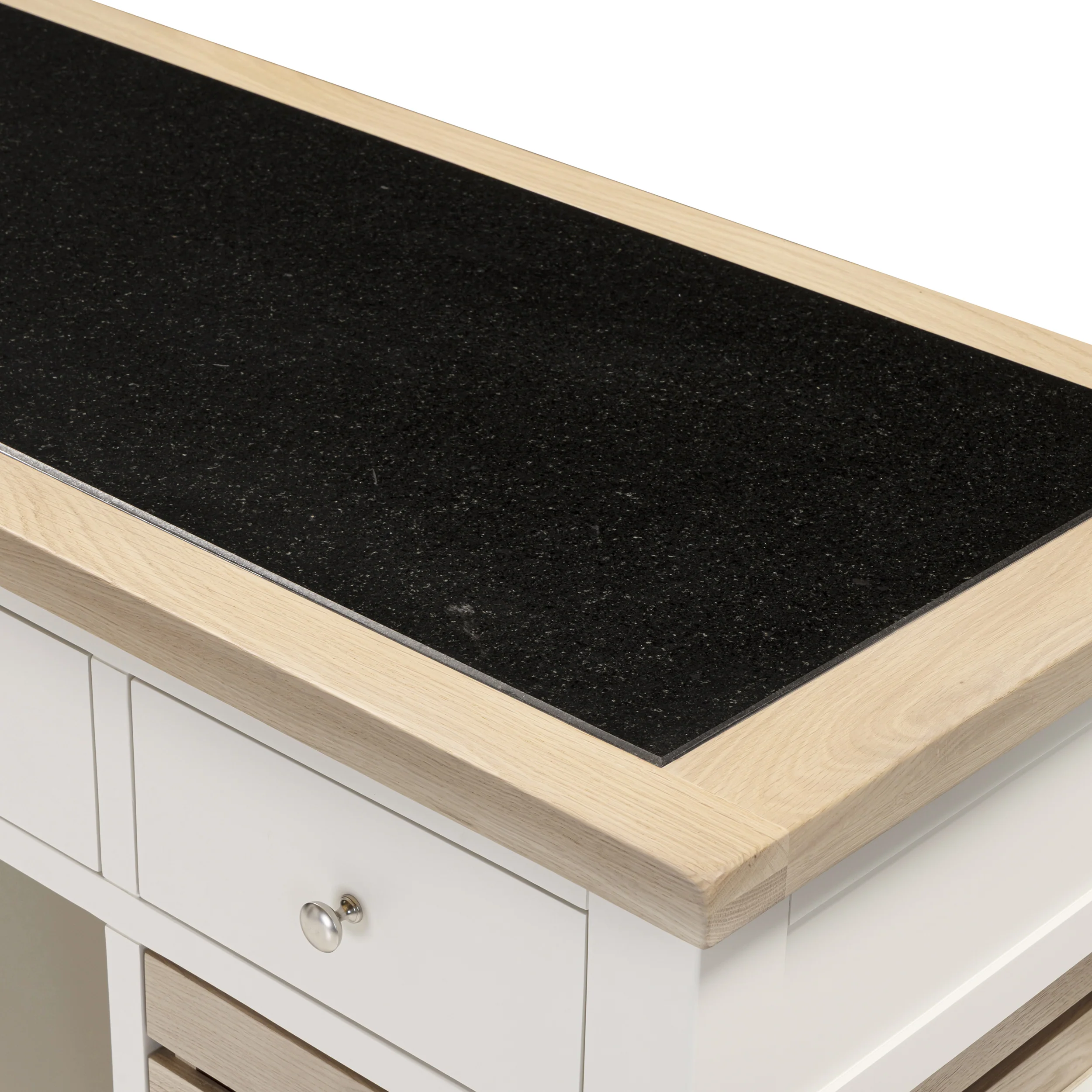 Chester Classic Cream Large Kitchen Island with Black Granite Top - Image 7