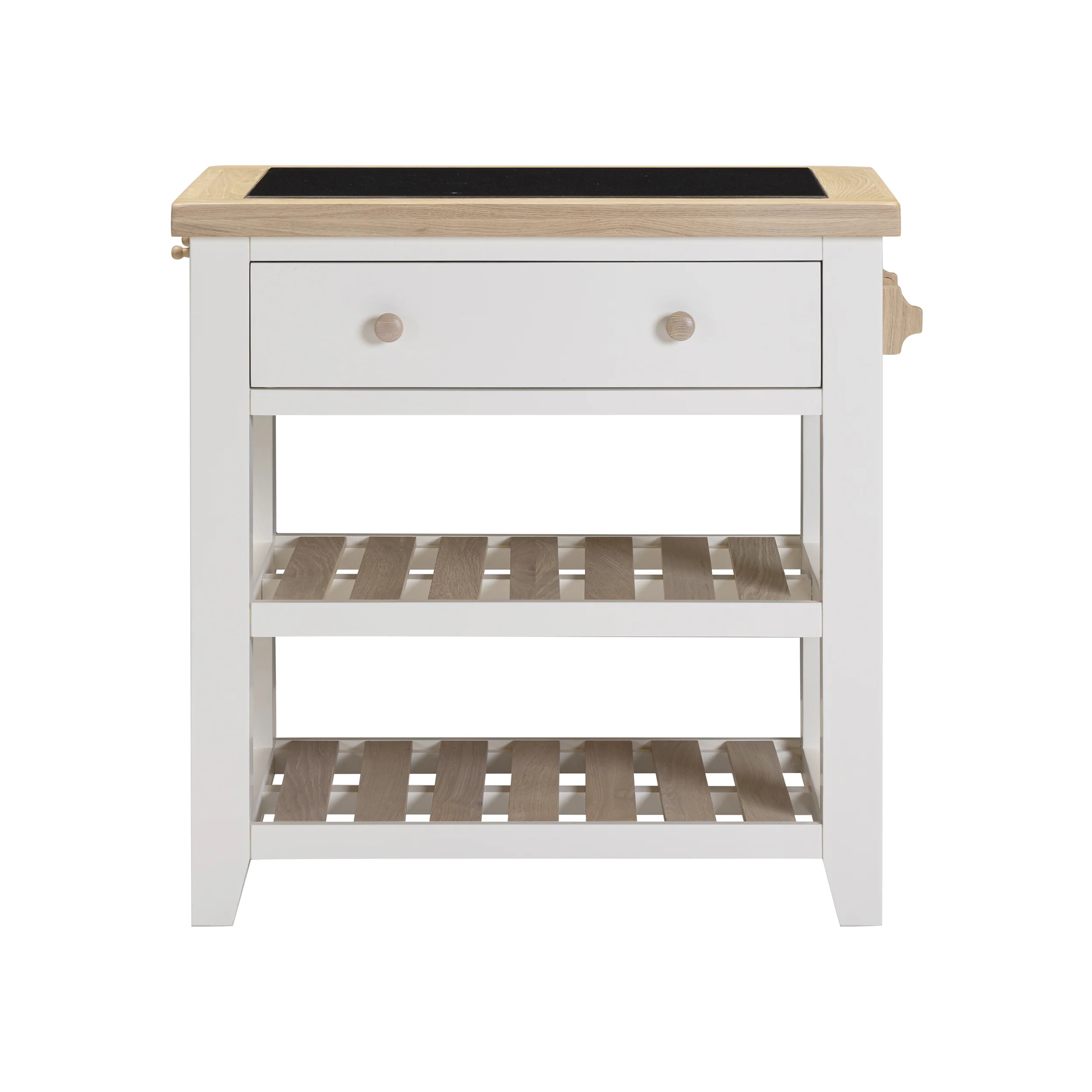 Chester Classic Cream Small Kitchen Island with Black Granite Top - Image 3