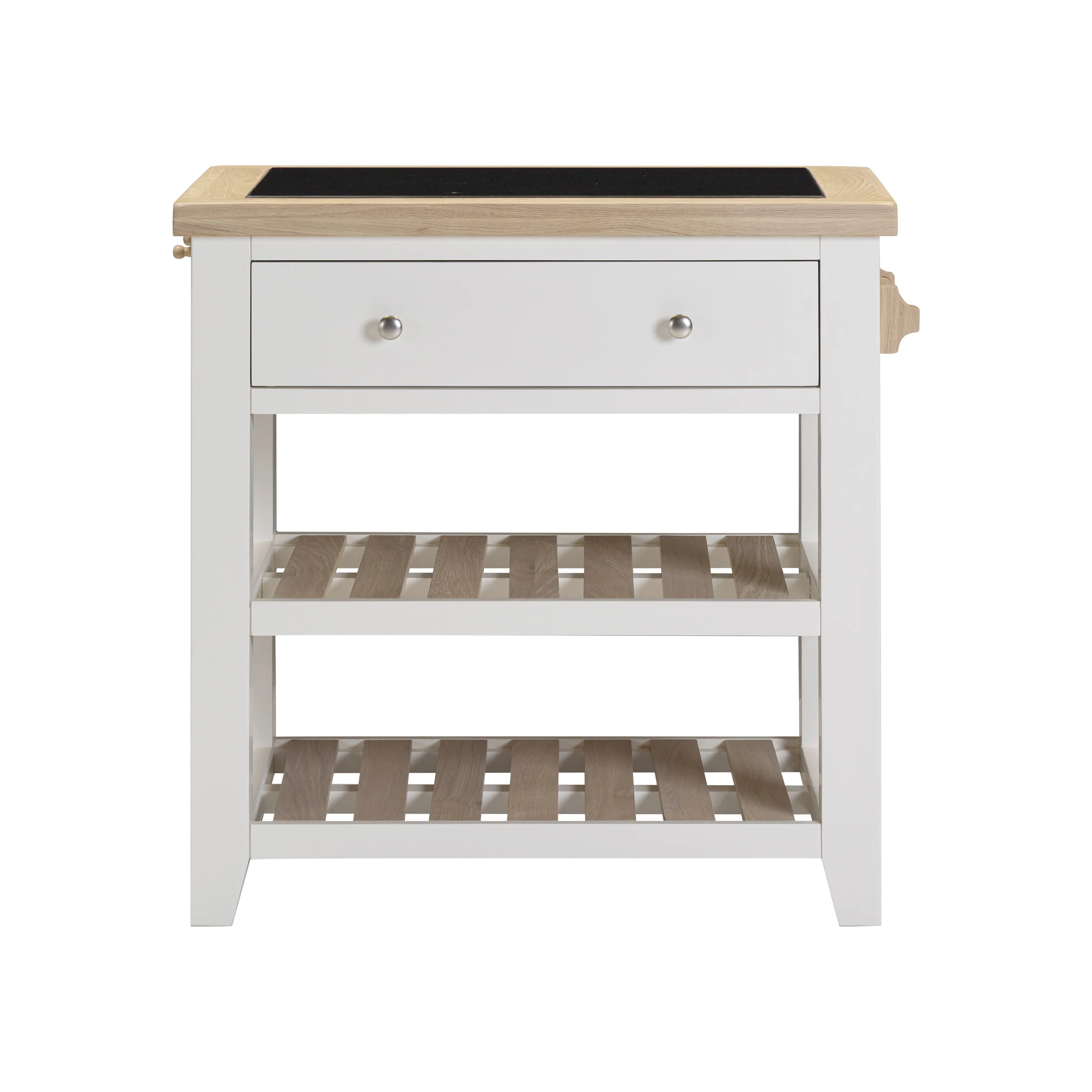 Chester Classic Cream Small Kitchen Island with Black Granite Top - Image 4