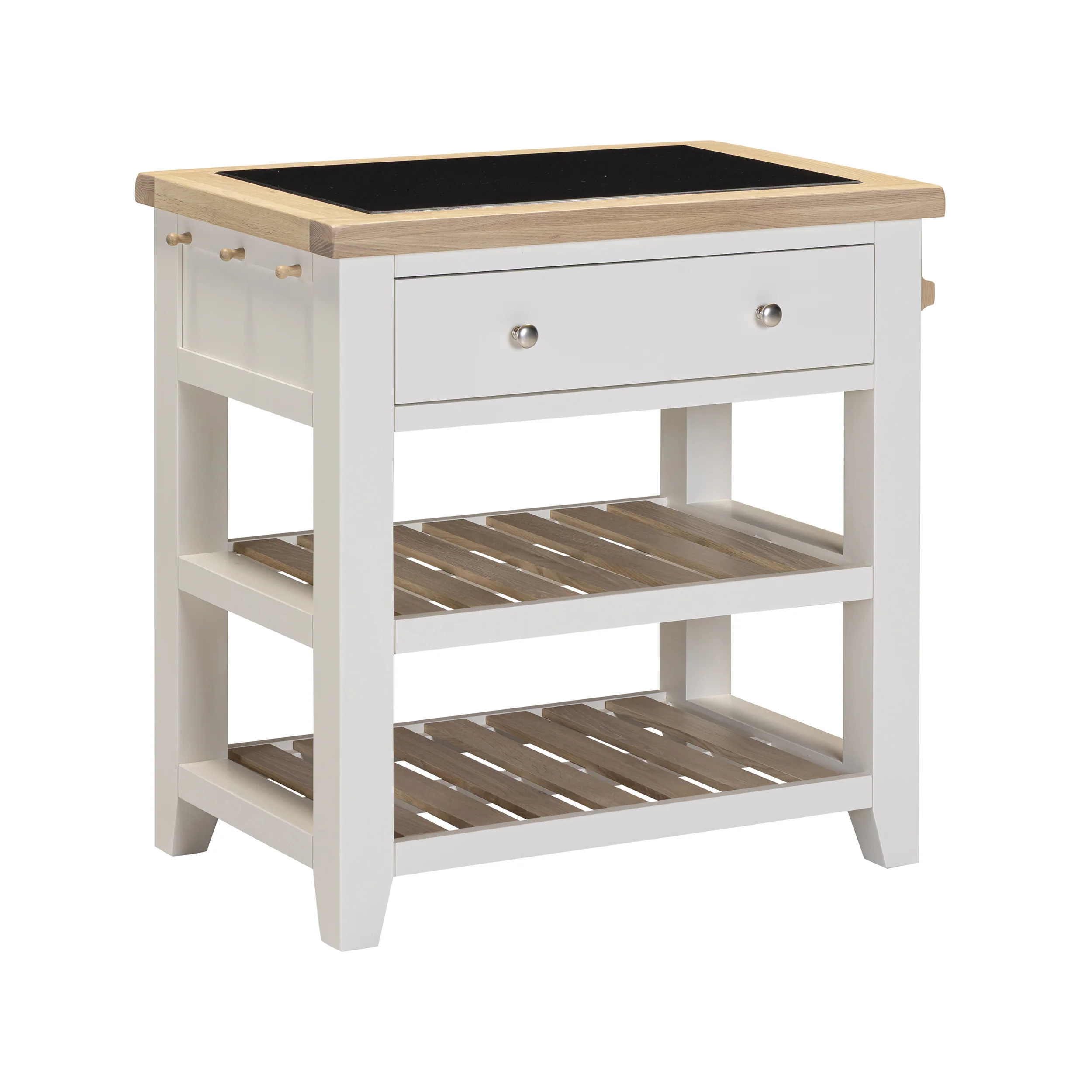Chester Classic Cream Small Kitchen Island with Black Granite Top - Image 5