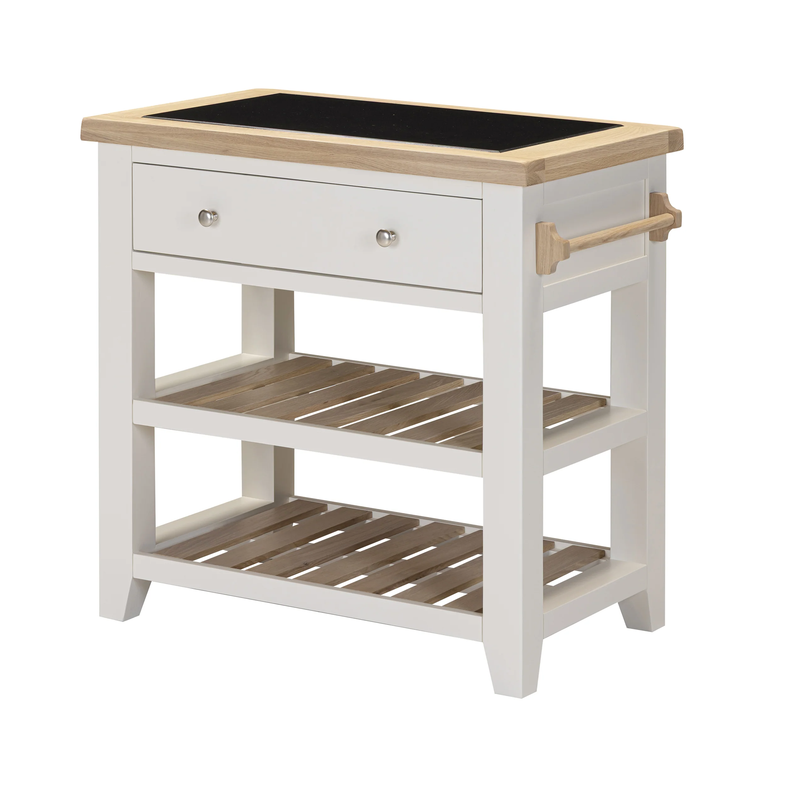 Chester Classic Cream Small Kitchen Island with Black Granite Top - Image 6