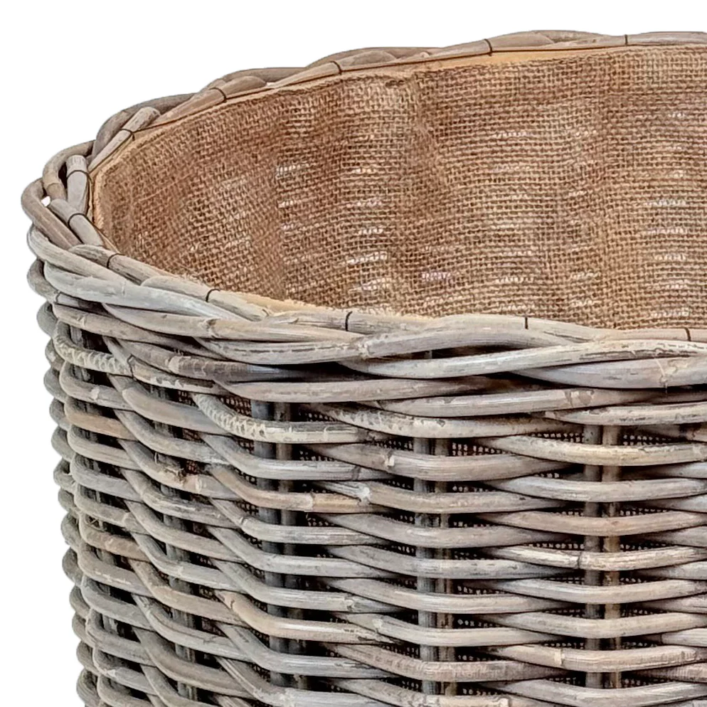 Chunky Round Rattan Basket | Large - Image 3
