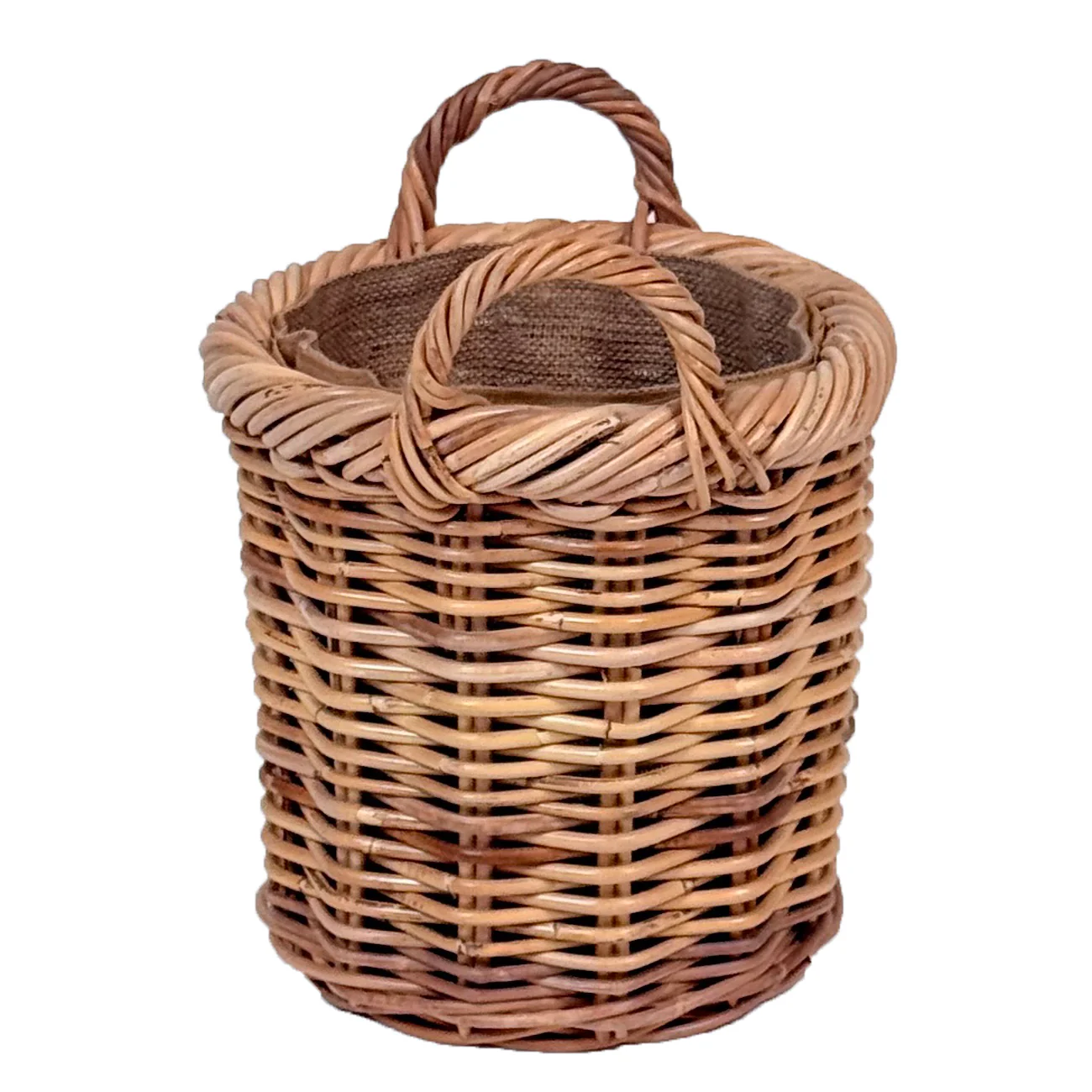 Chunky Weave Rattan Round Log Basket | Small - Image 3