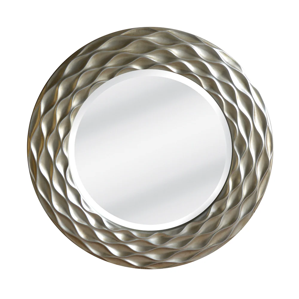 Coastal Circular Mirror | Champagne - Image 2
