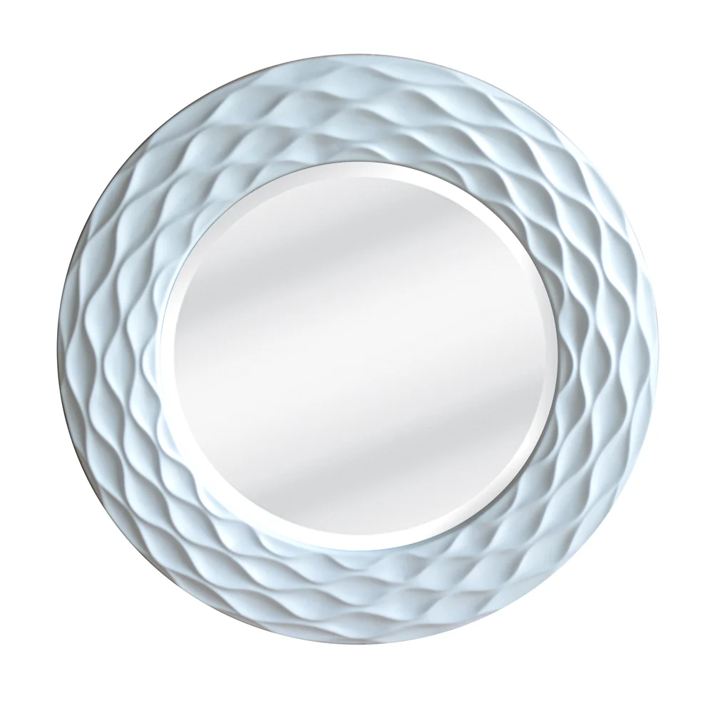 Coastal Circular Mirror | White - Image 2