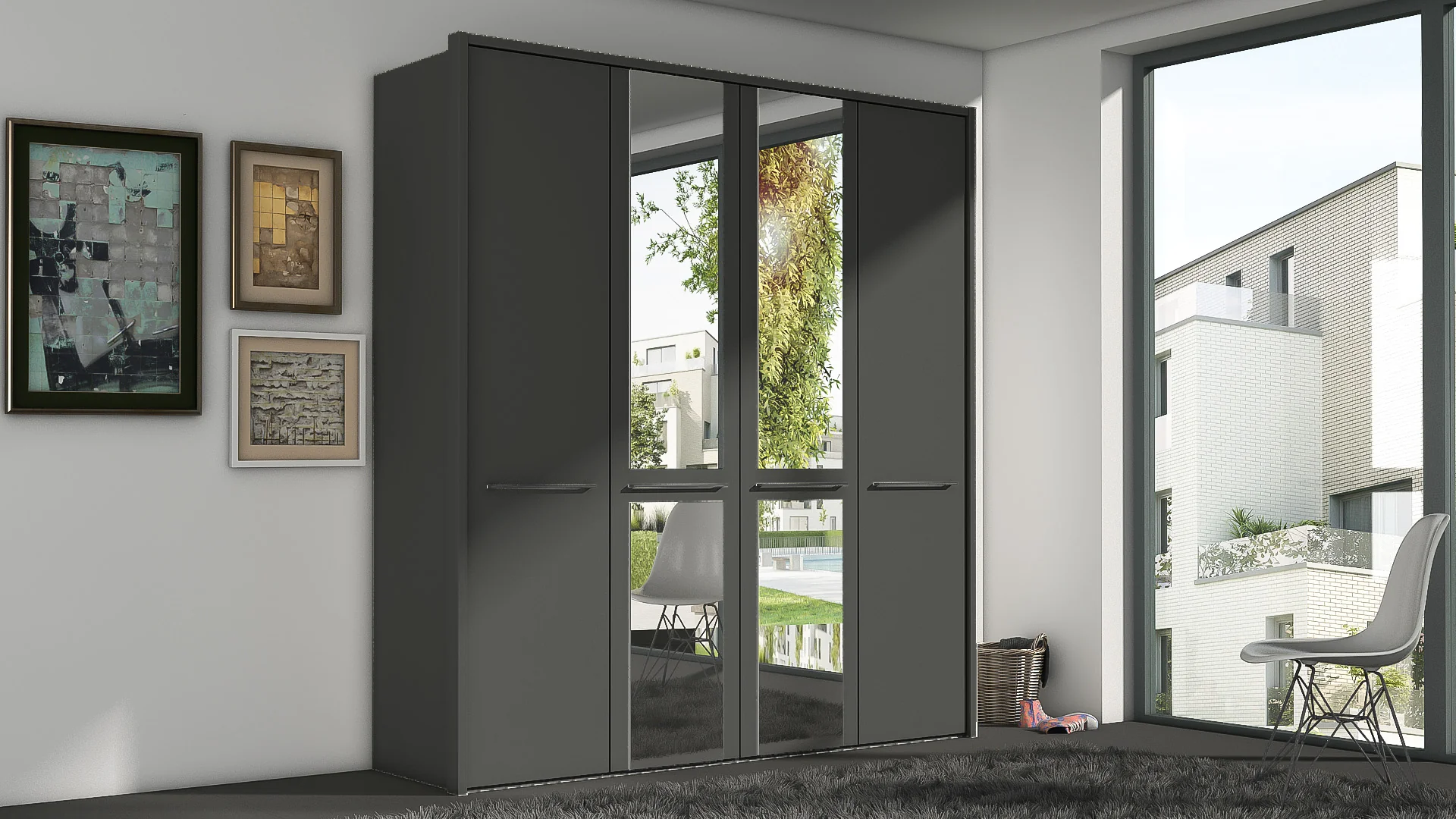 Cairns Wiemann 1 Door Wardrobe With Frame - Image 2