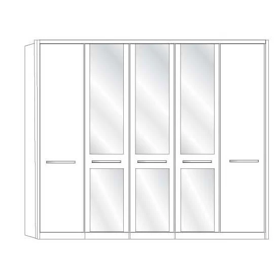 Cairns Wiemann 5 Door Wardrobe - Image 11
