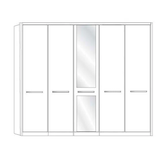 Cairns Wiemann 5 Door Wardrobe - Image 9