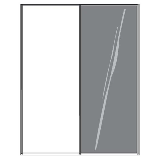 Miami Plus Wiemann 2 Door Sliding Wardrobe With Glass Door 150cm - Image 5