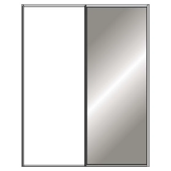 Miami Plus Wiemann 2 Door Sliding Wardrobe With Glass Door 150cm - Image 6