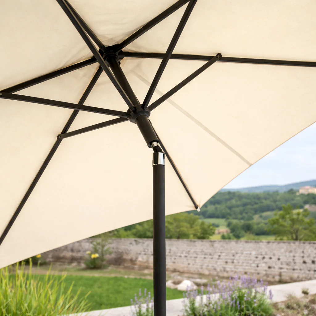 Crank & Tilt 2.7m Garden Parasol | Cream - Image 3