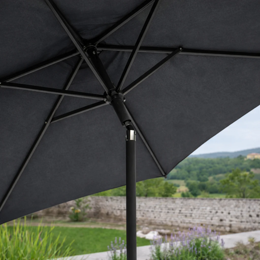 Crank & Tilt 2.7m Garden Parasol | Grey - Image 3