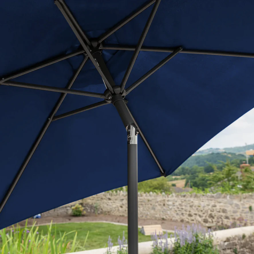Crank & Tilt 2.7m Garden Parasol | Navy - Image 3
