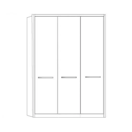 Dakar 2 Wiemann 3 Door Wardrobe With Frame - Image 3