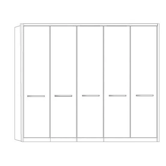 Dakar 2 Wiemann 5 Door Wardrobe With Frame - Image 3