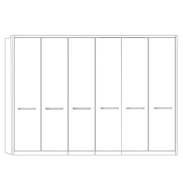 Dakar 2 Wiemann 6 Door Wardrobe With Frame - Image 3