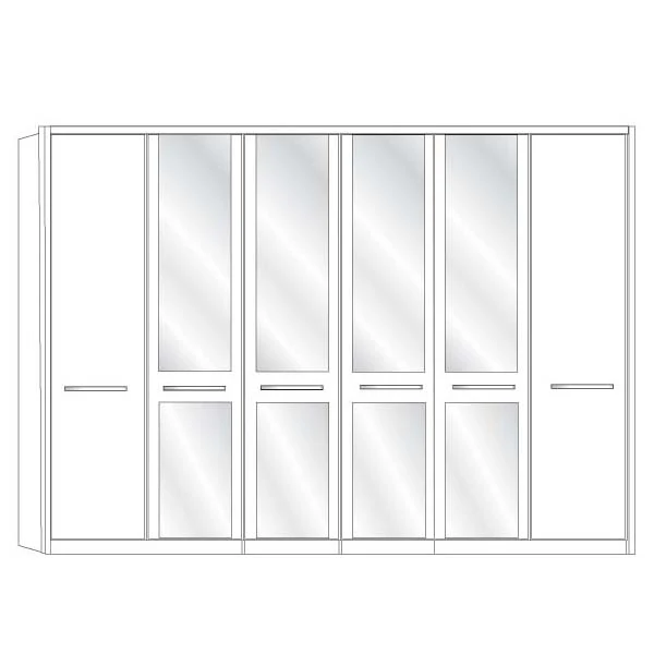 Dakar 2 Wiemann 6 Door Wardrobe With Frame - Image 5
