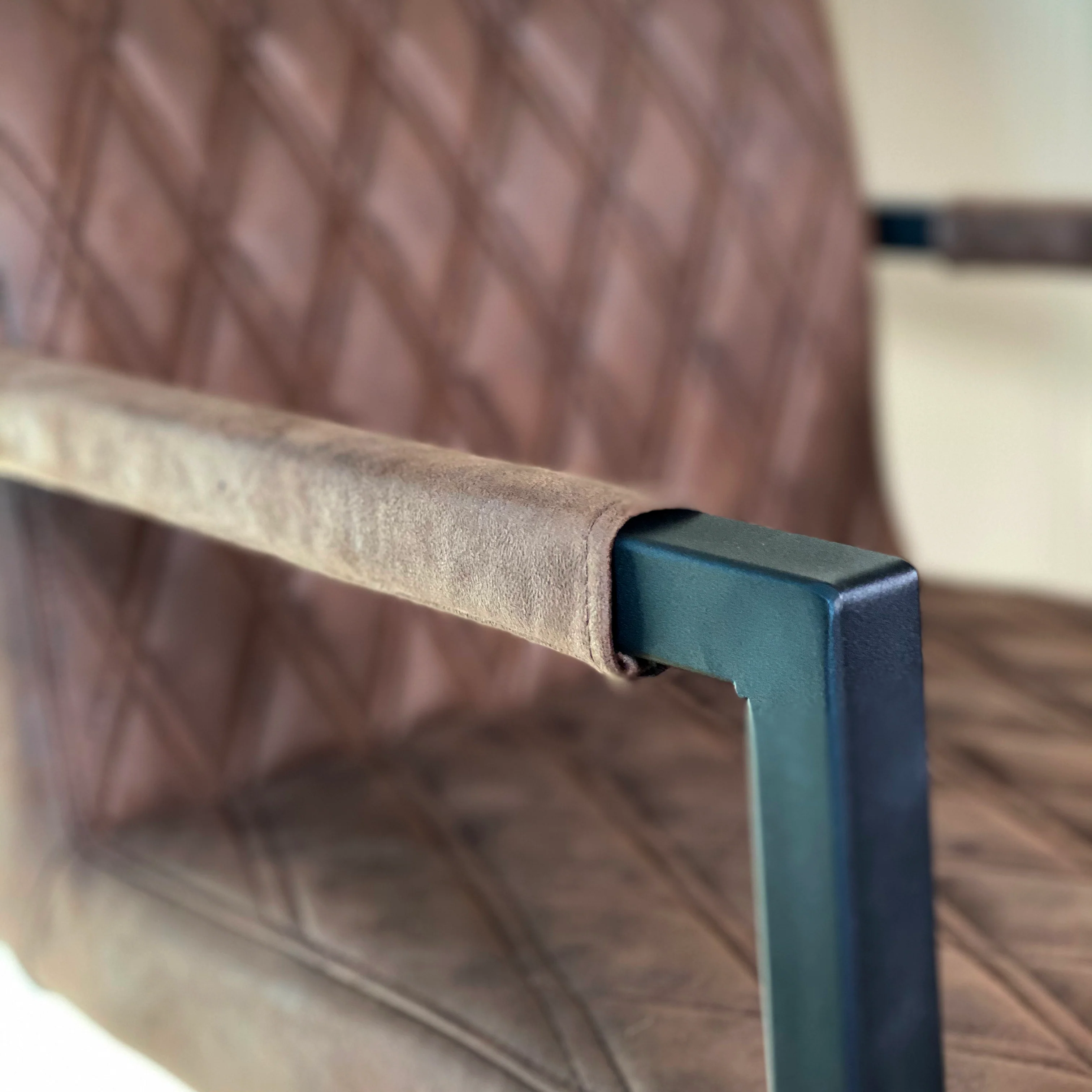 Ealing Industrial Dining Chair | Brown - Image 5