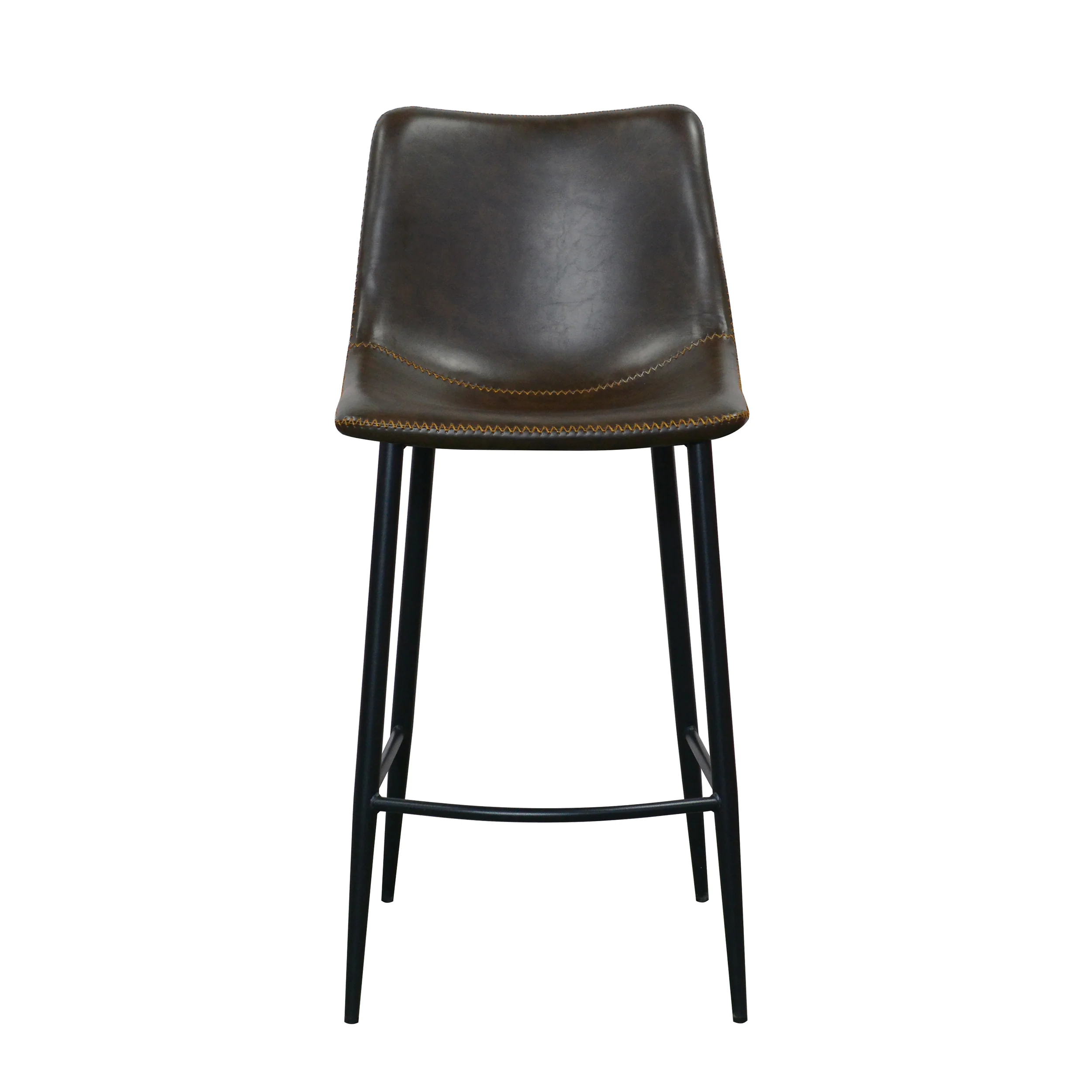 Edward Faux Leather Bar Stool | Dark Brown - Image 2