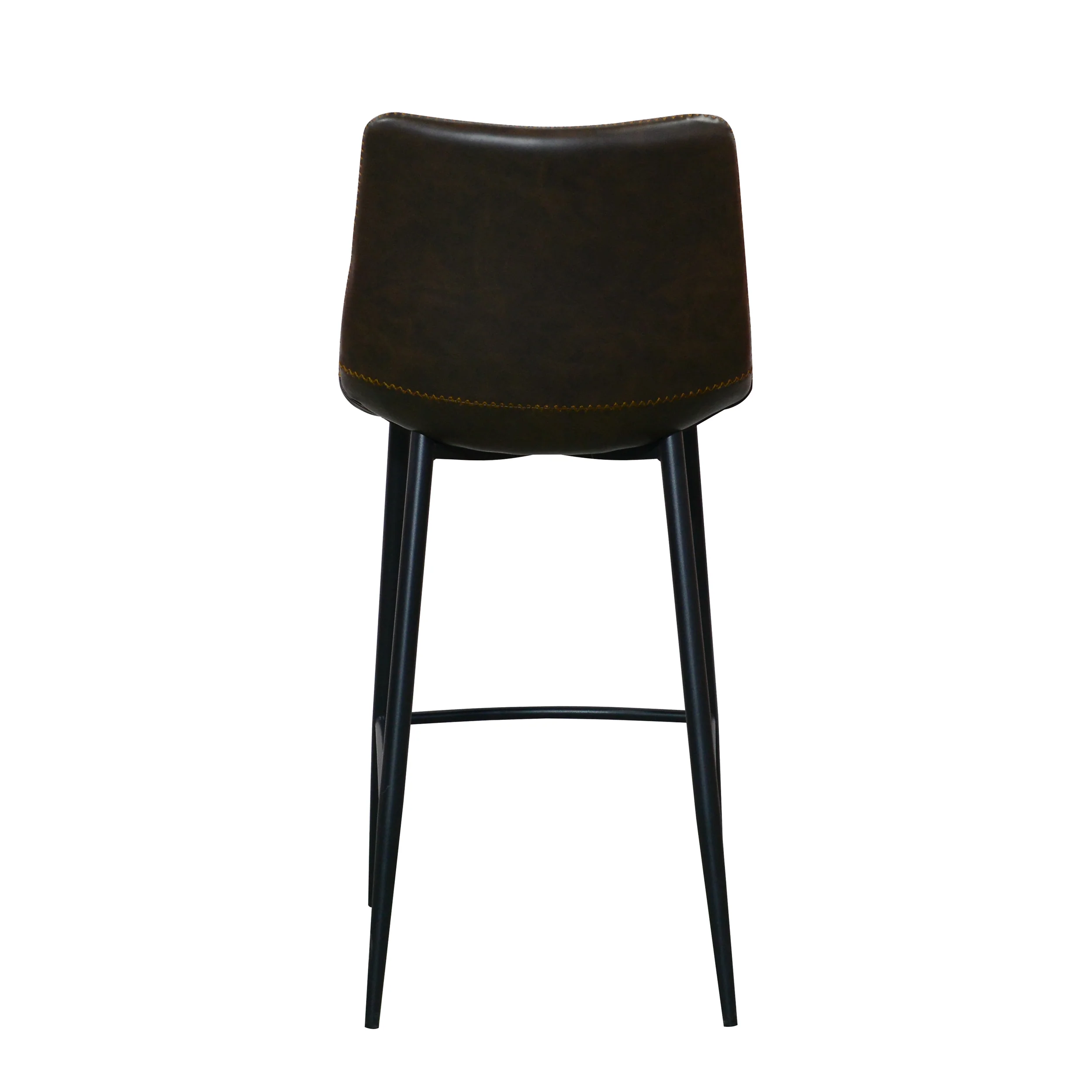 Edward Faux Leather Bar Stool | Dark Brown - Image 5