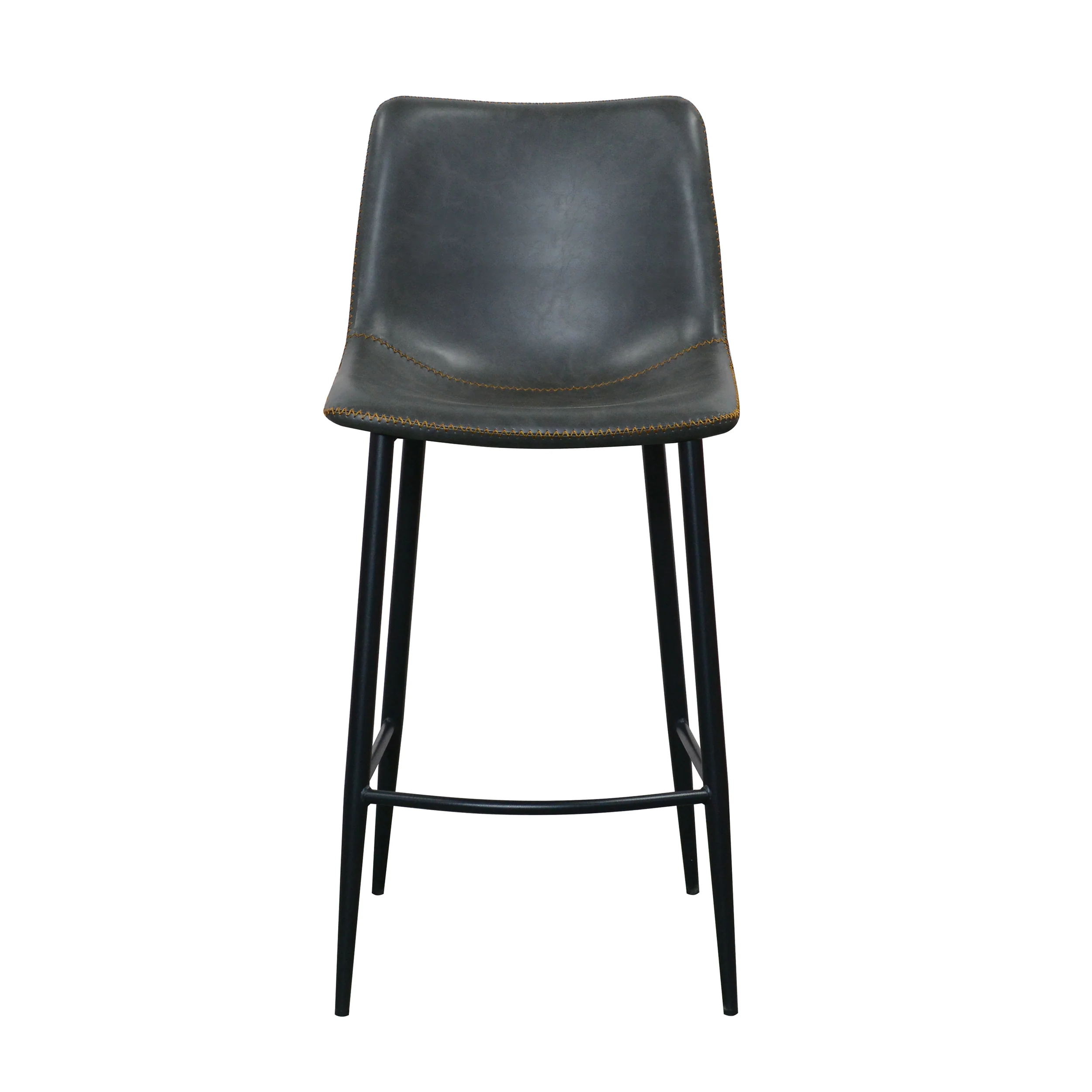 Edward Faux Leather Bar Stool | Grey - Image 2