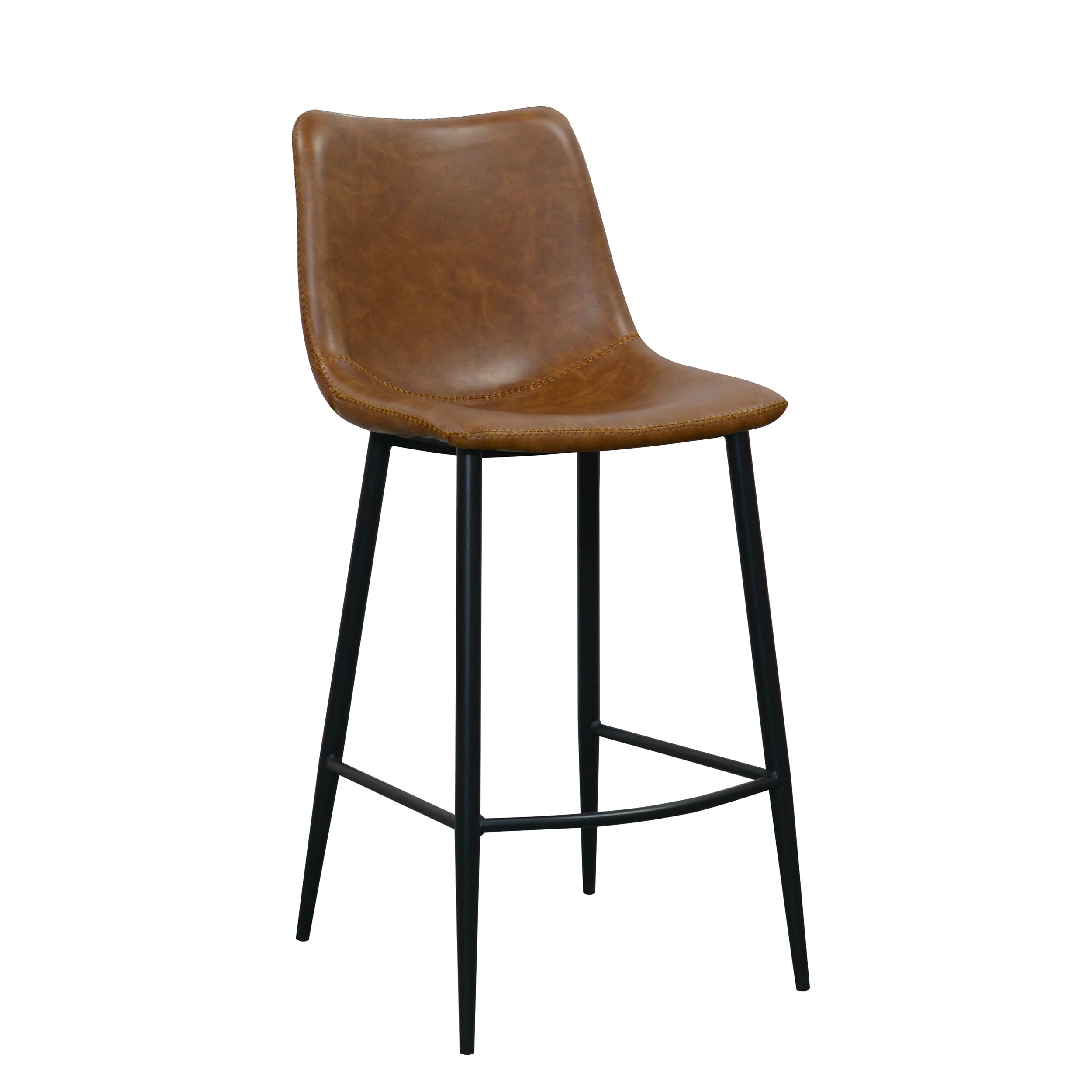 Edward Faux Leather Bar Stool | Tan - Image 3