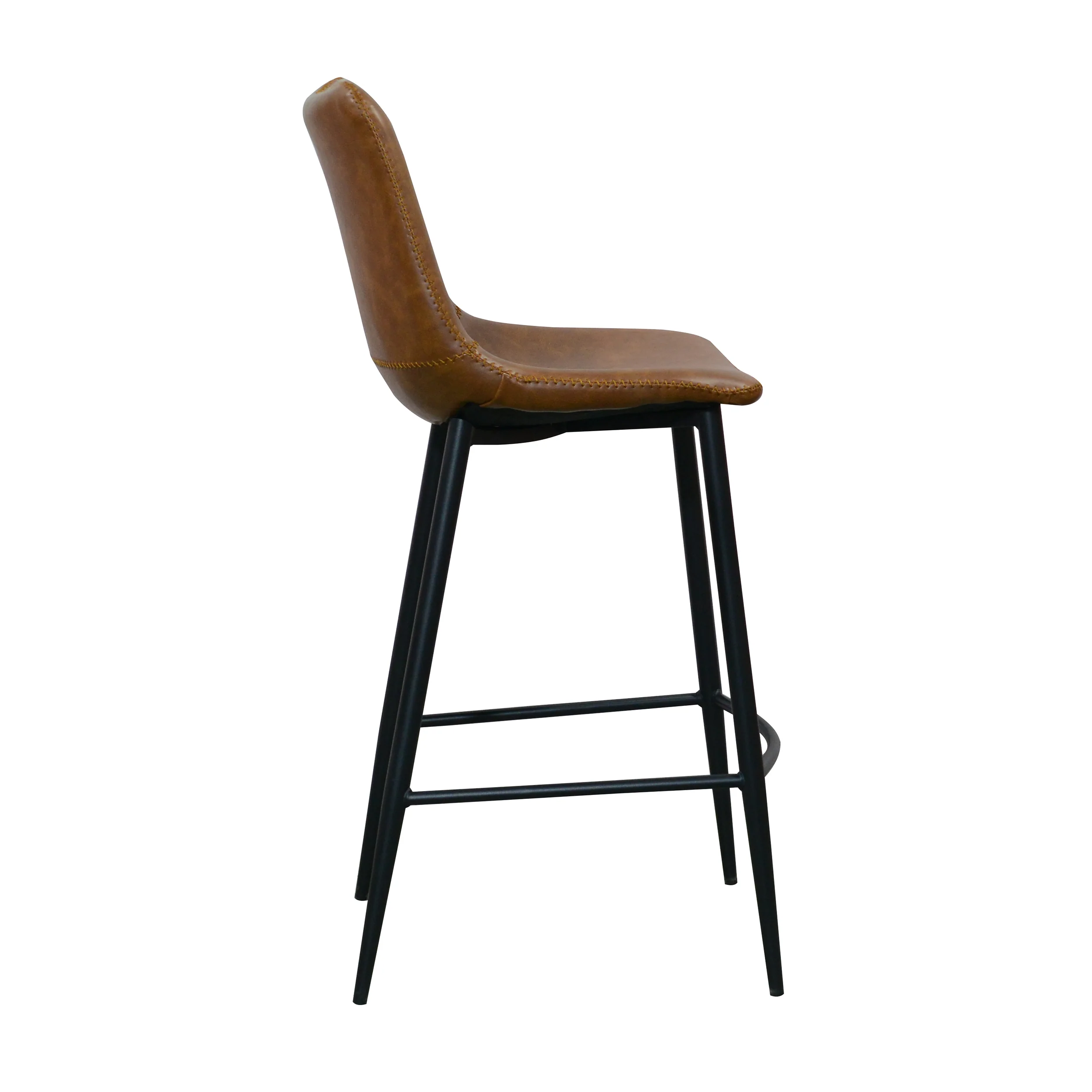 Edward Faux Leather Bar Stool | Tan - Image 4