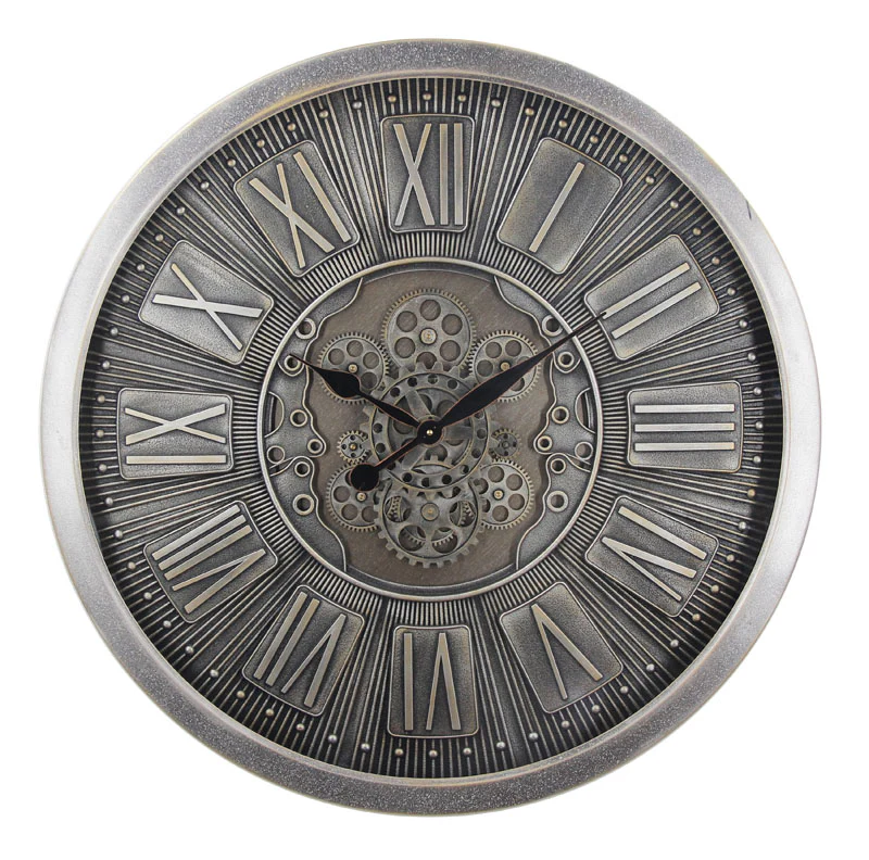 Florence Grey Gear Cog Clock | 80 cm - Image 2